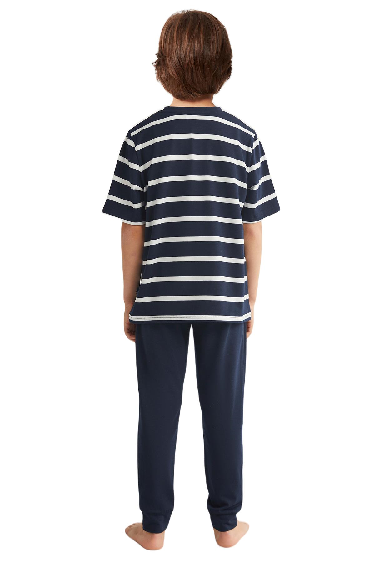 Nautica Erkek Çocuk Lacivert Pijama Takım 726