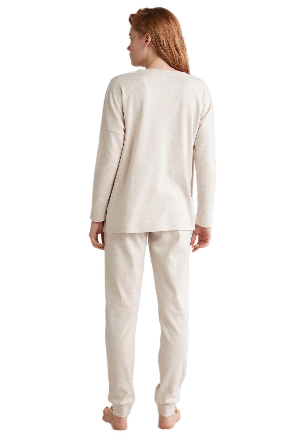 Nautica Kadın Bej Pijama Takımı 616 