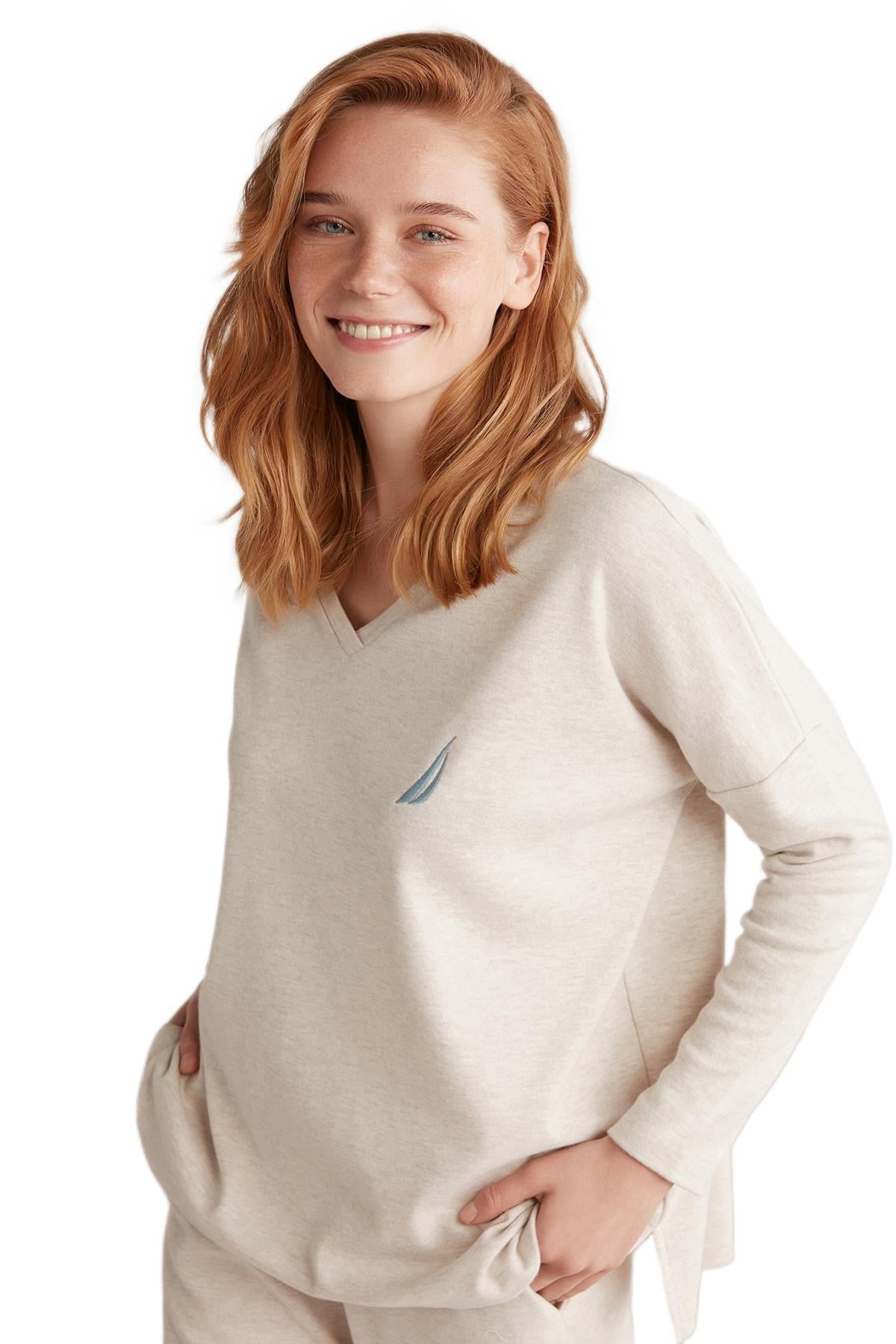 Nautica Kadın Bej Pijama Takımı 616 