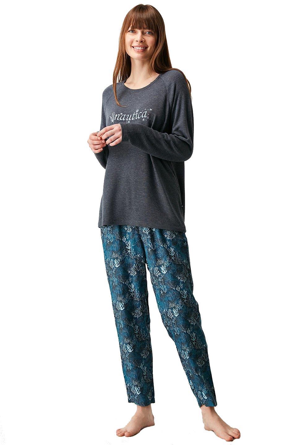 Nautica Kadın Mavi Pijama Takım 410 