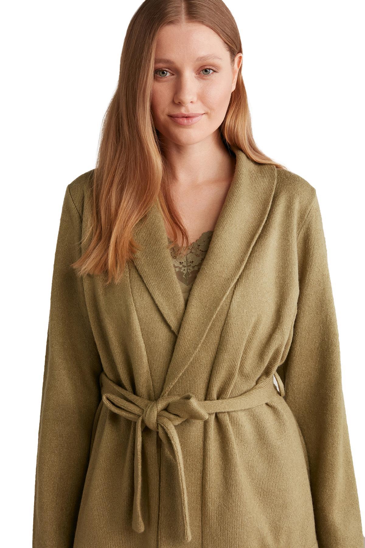 Penye Mood Kadın Comfortlux 3'lü Yeşil Pijama Takımı 9511