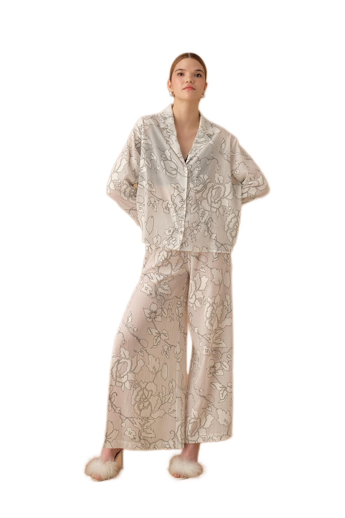 Pierre Cardin Kadın 3'lü Pijama Takım 25237