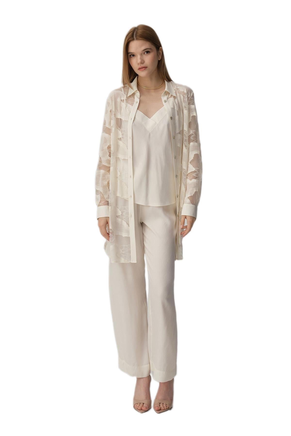 Pierre Cardin Kadın 3'lü Pijama Takım 25236