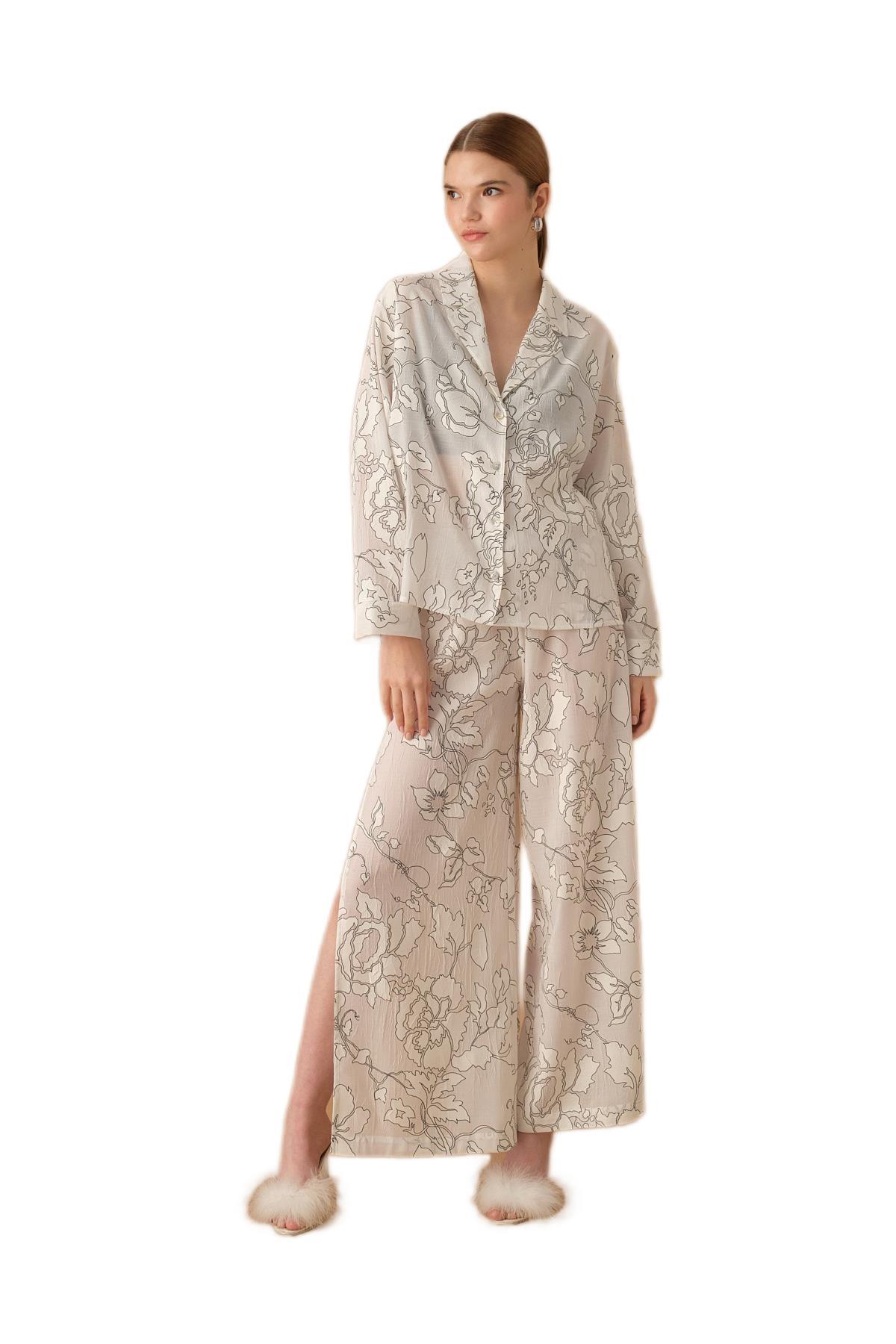 Pierre Cardin Kadın 3'lü Pijama Takım 25237