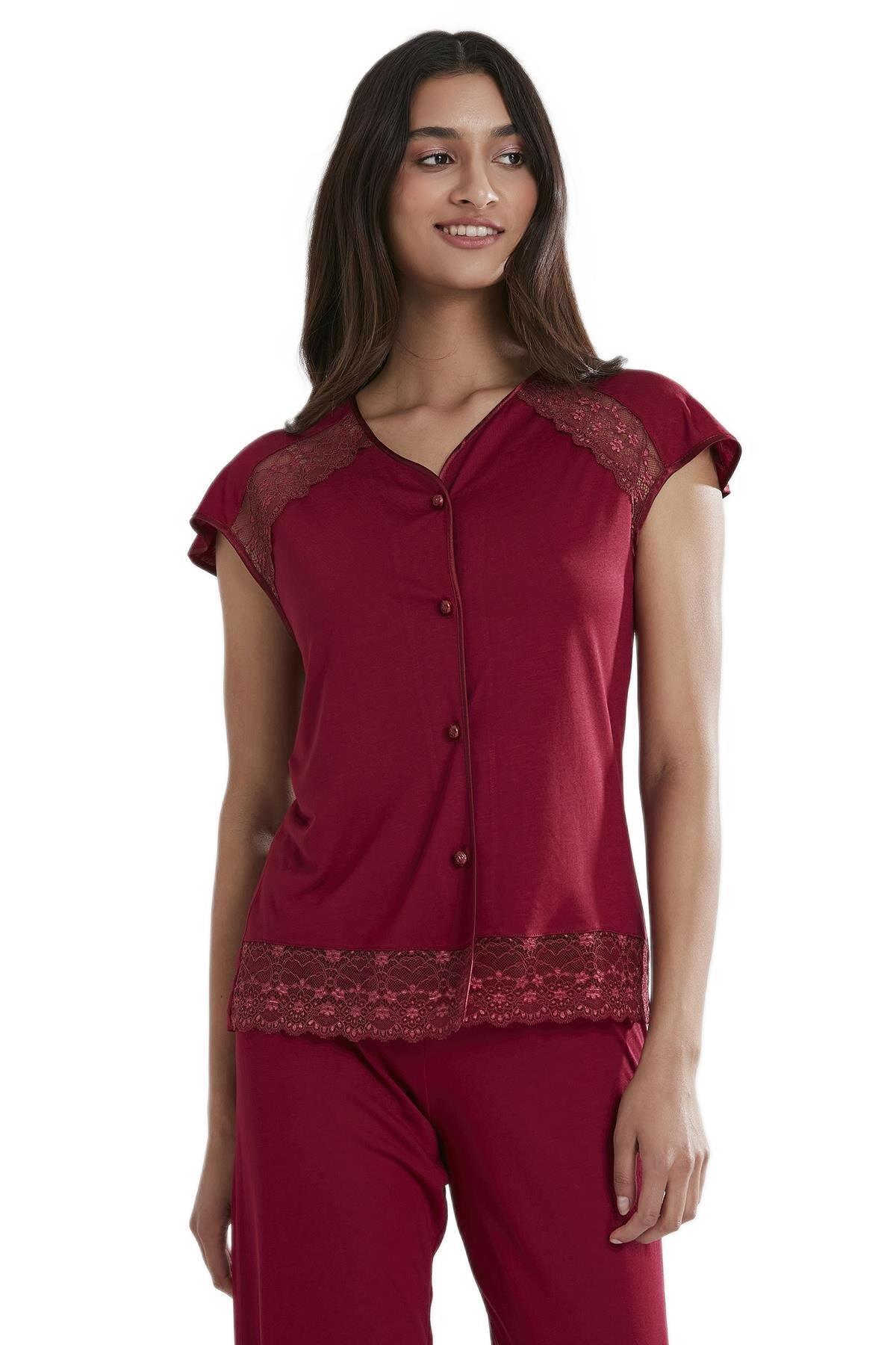 Pierre Cardin Kadın Bordo Penye Altılı Çeyiz Seti 5025