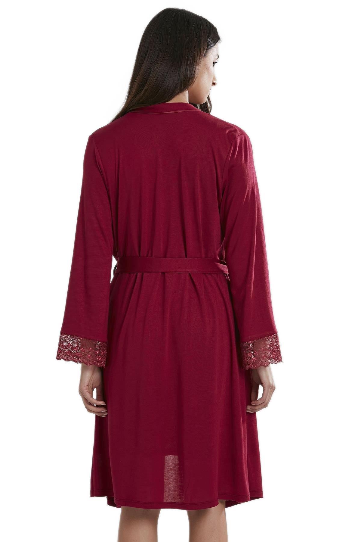 Pierre Cardin Kadın Bordo Penye Altılı Çeyiz Seti 5025