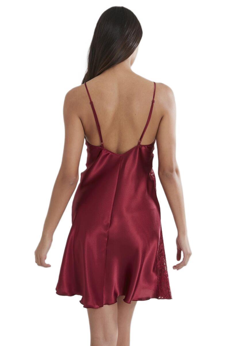 Pierre Cardin Kadın Bordo Saten Gecelik 624