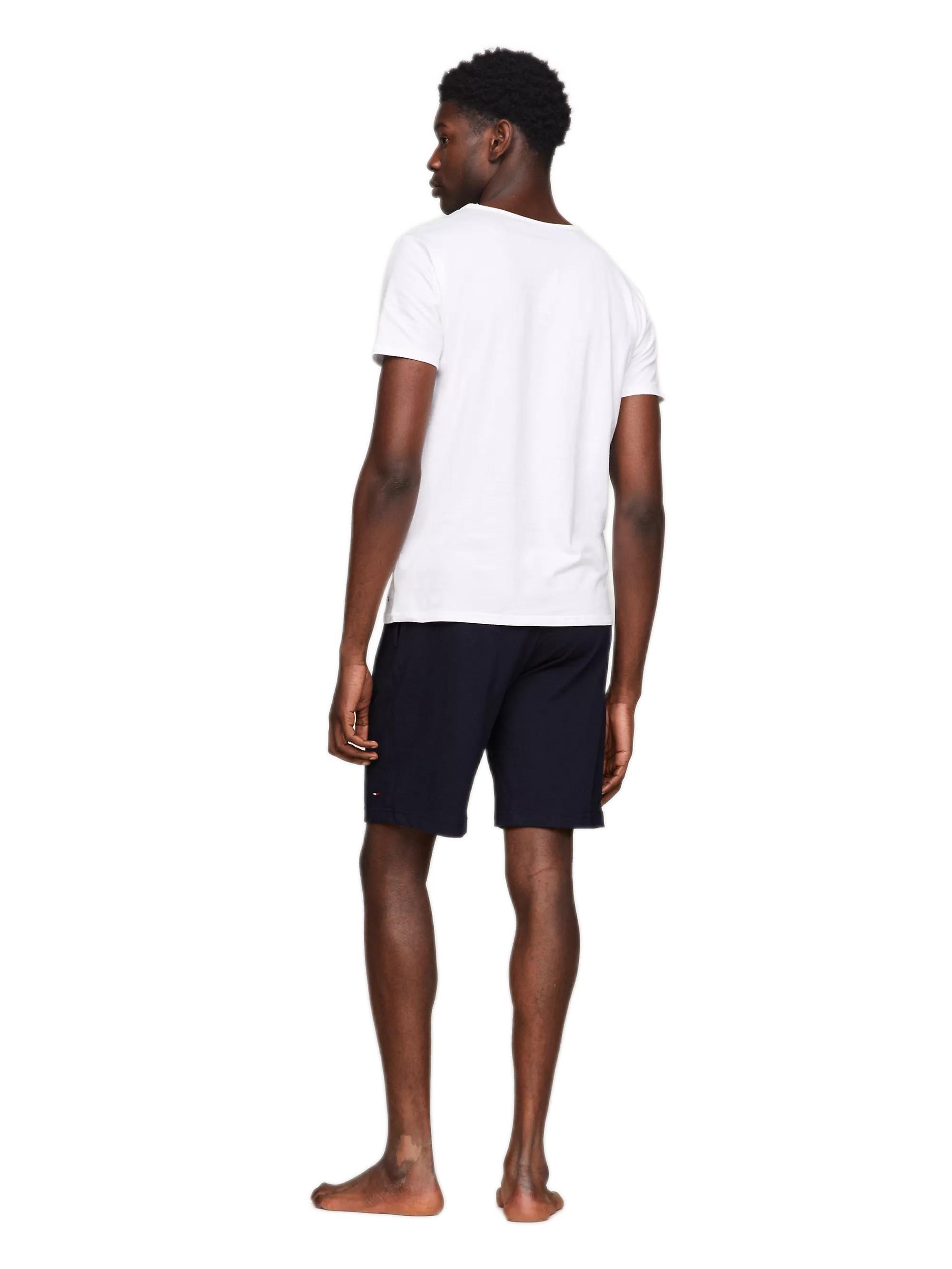 Tommy Hilfiger Erkek 3'lü Bisiklet Yaka Beyaz T-Shirt