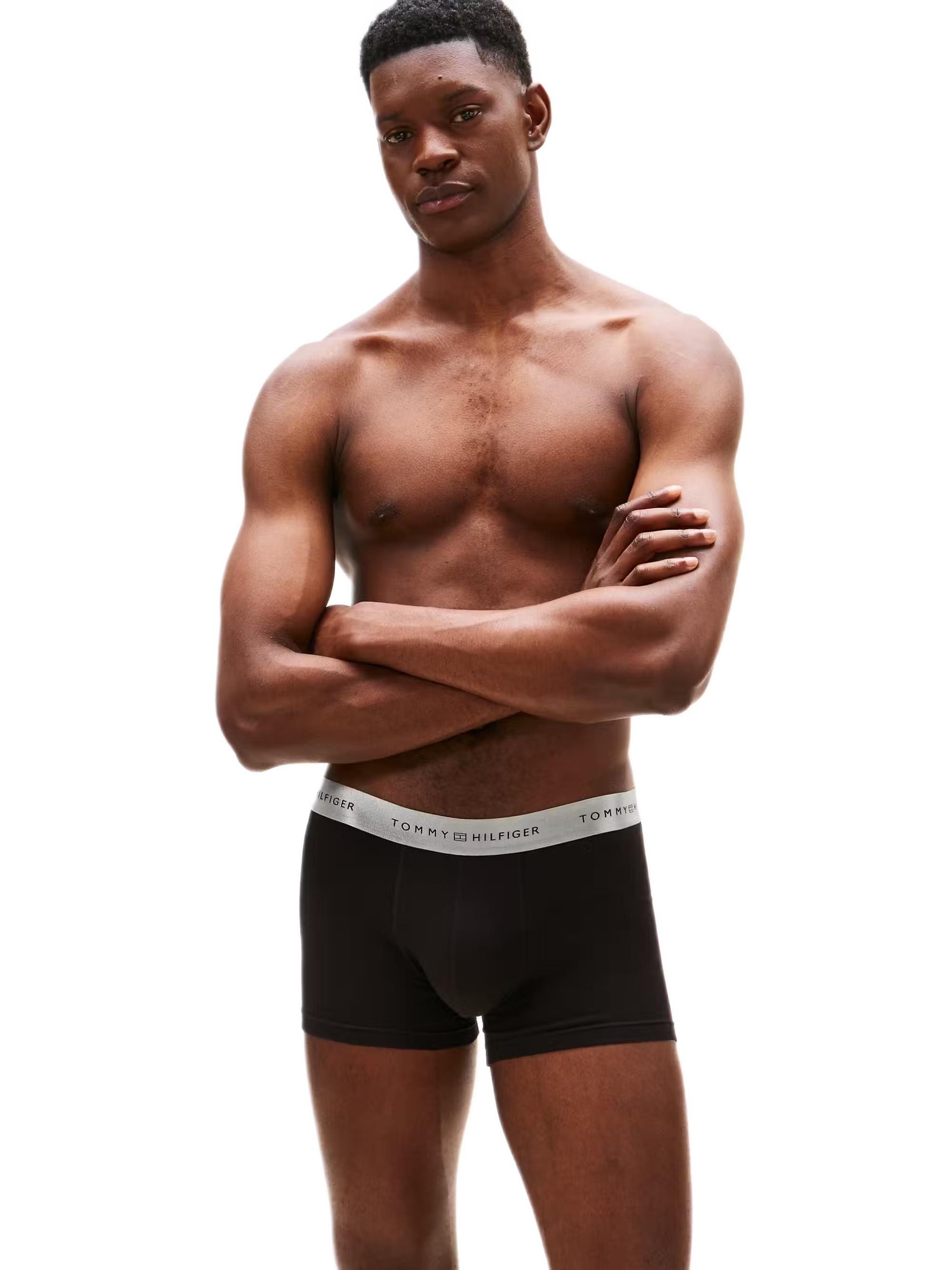 Tommy Hilfiger Erkek 3’lü Metalik Bel Bantlı Trunk Boxer UM0UM03411