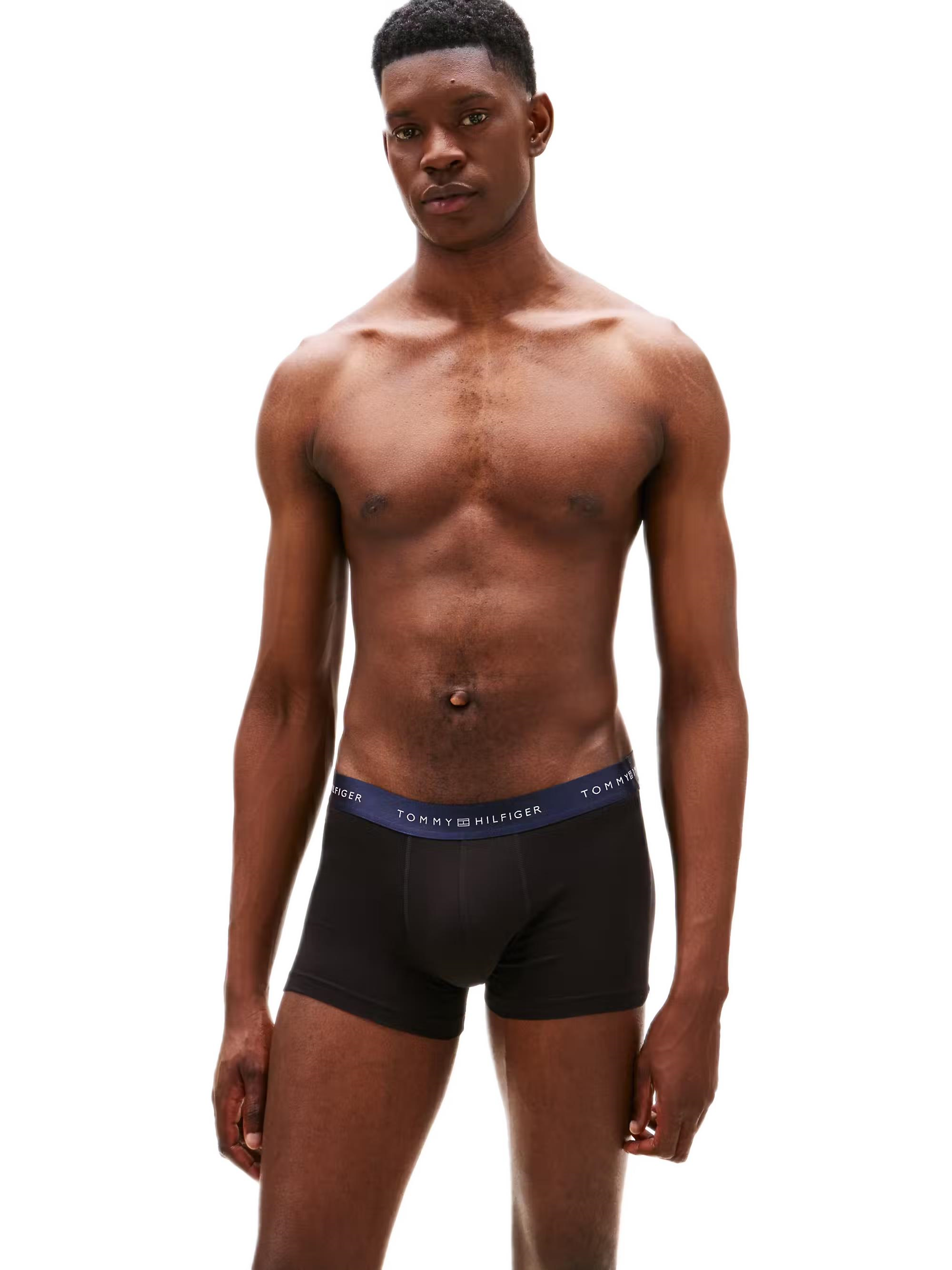 Tommy Hilfiger Erkek 3’lü Metalik Bel Bantlı Trunk Boxer UM0UM03411