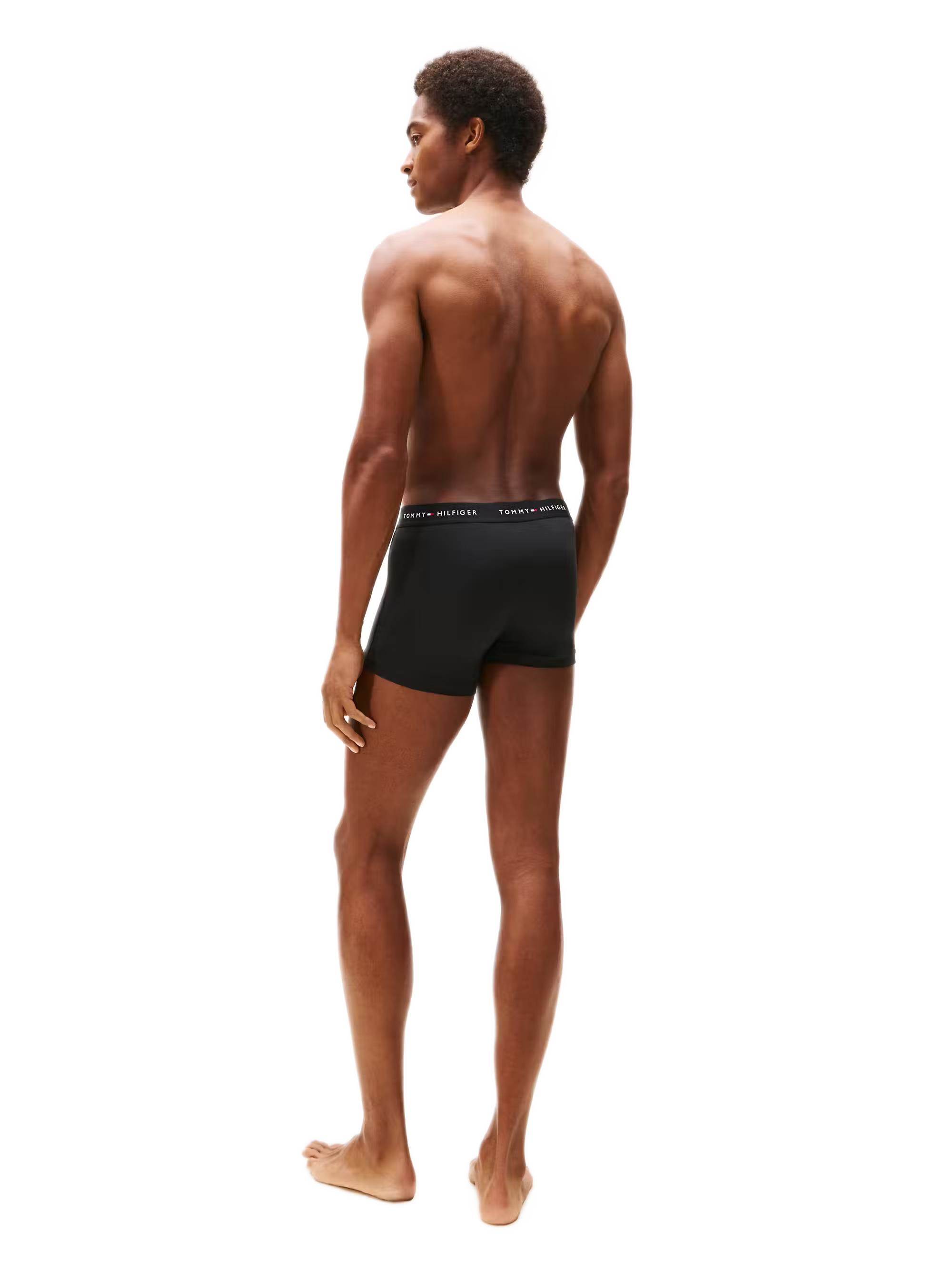 Tommy Hilfiger Erkek 3'lü Siyah Boxer Trunk UM0UM03617