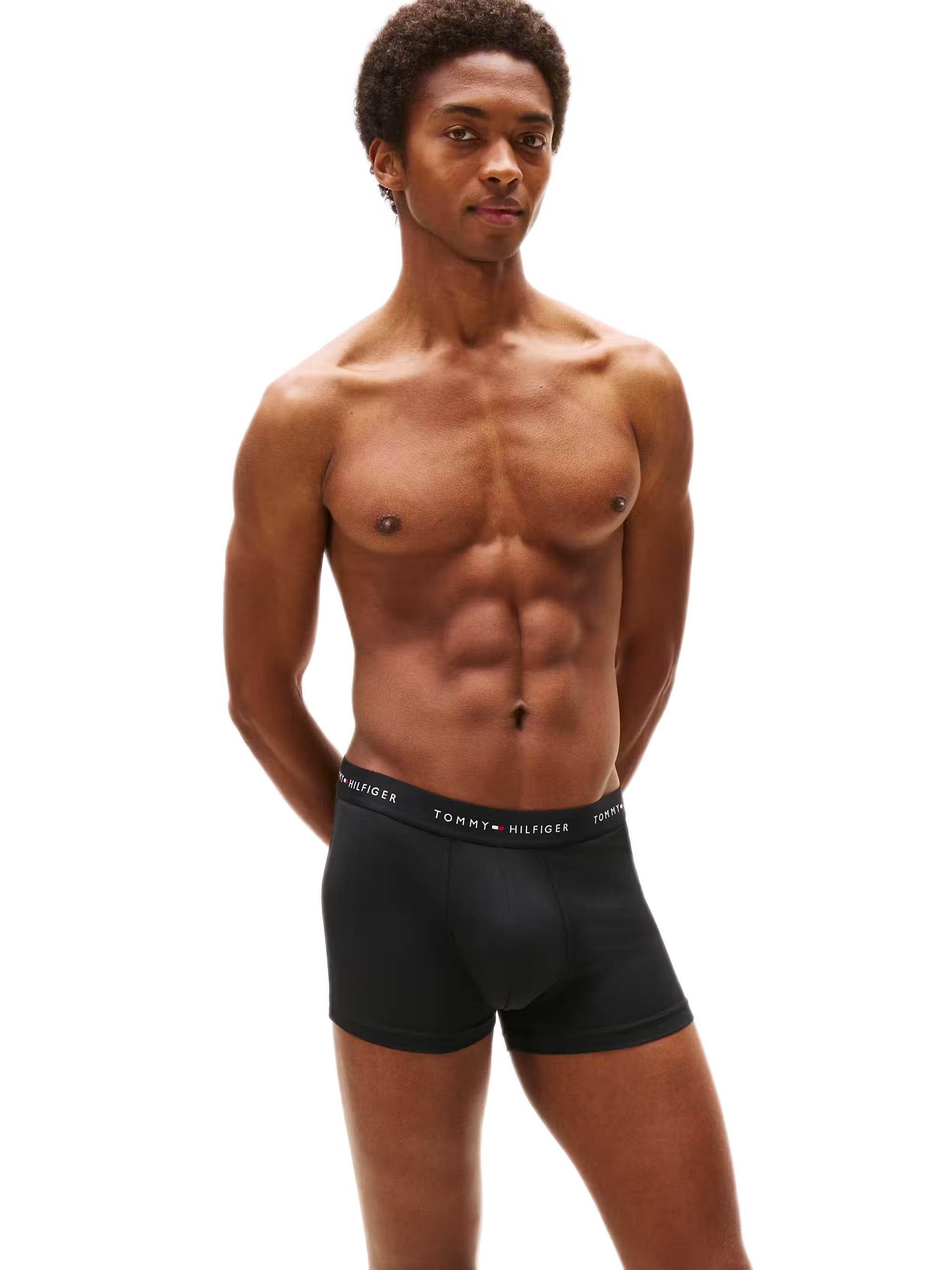 Tommy Hilfiger Erkek 3'lü Siyah Boxer Trunk UM0UM03617