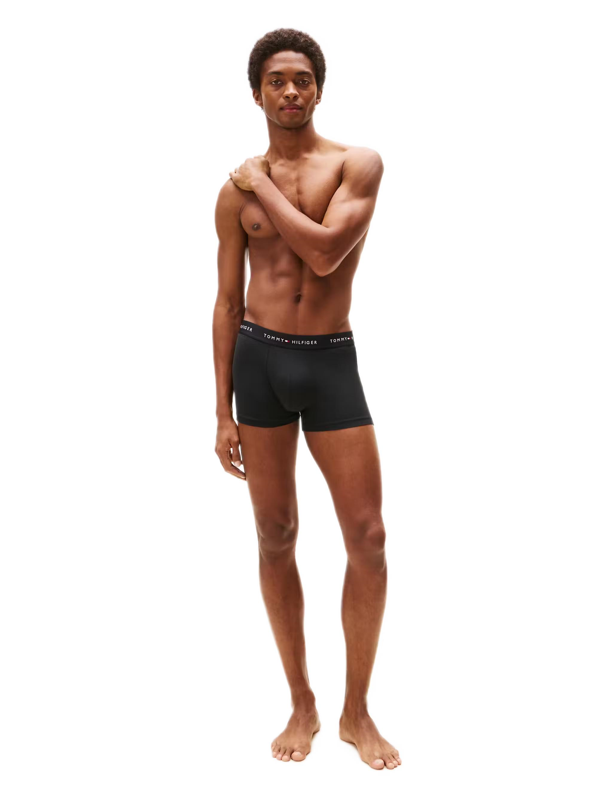 Tommy Hilfiger Erkek 3'lü Siyah Boxer Trunk UM0UM03617