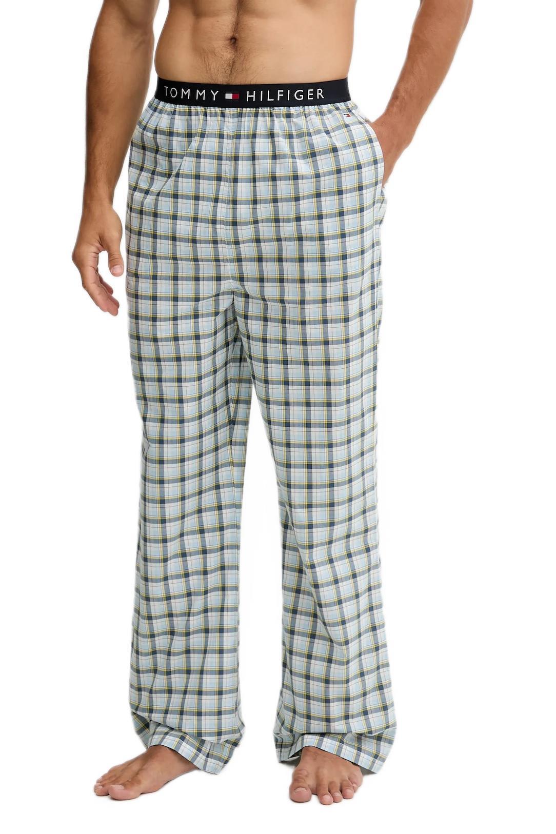 Tommy Hilfiger Erkek Beyaz Uzun Kollu Dokuma Pijama Takımı UM0UM03663