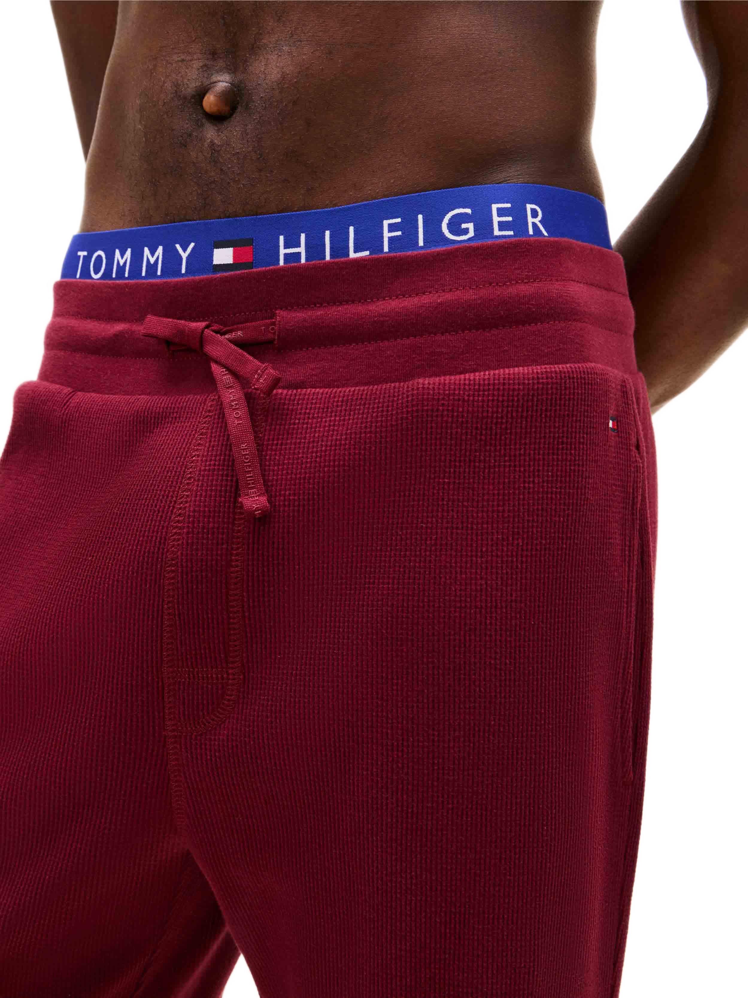 Tommy Hilfiger Erkek Bordo Waffle Jogger Eşofman Altı UM0UM03621