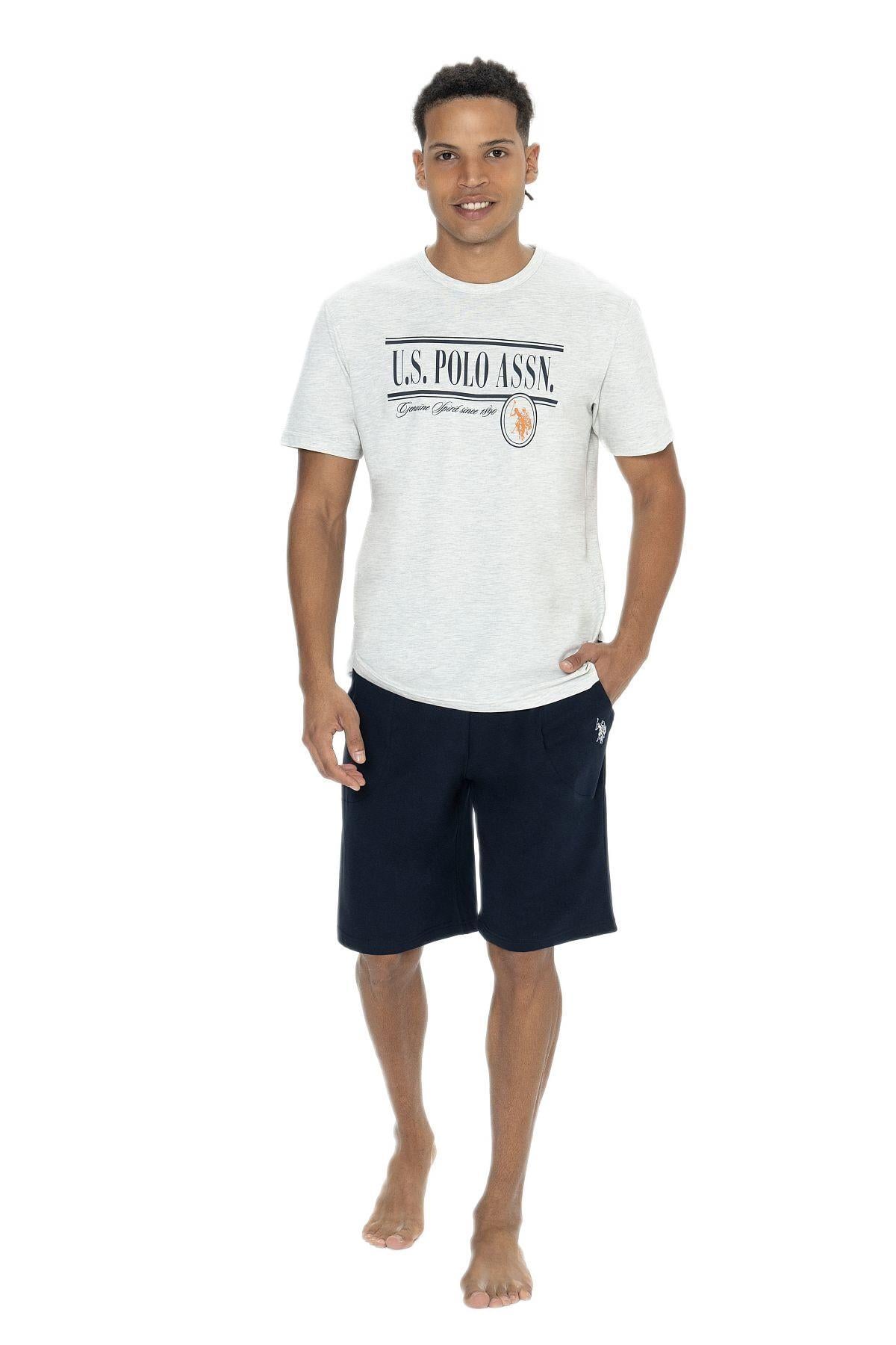 U.S. Polo Assn. Erkek Ekru Şort Takım 18874