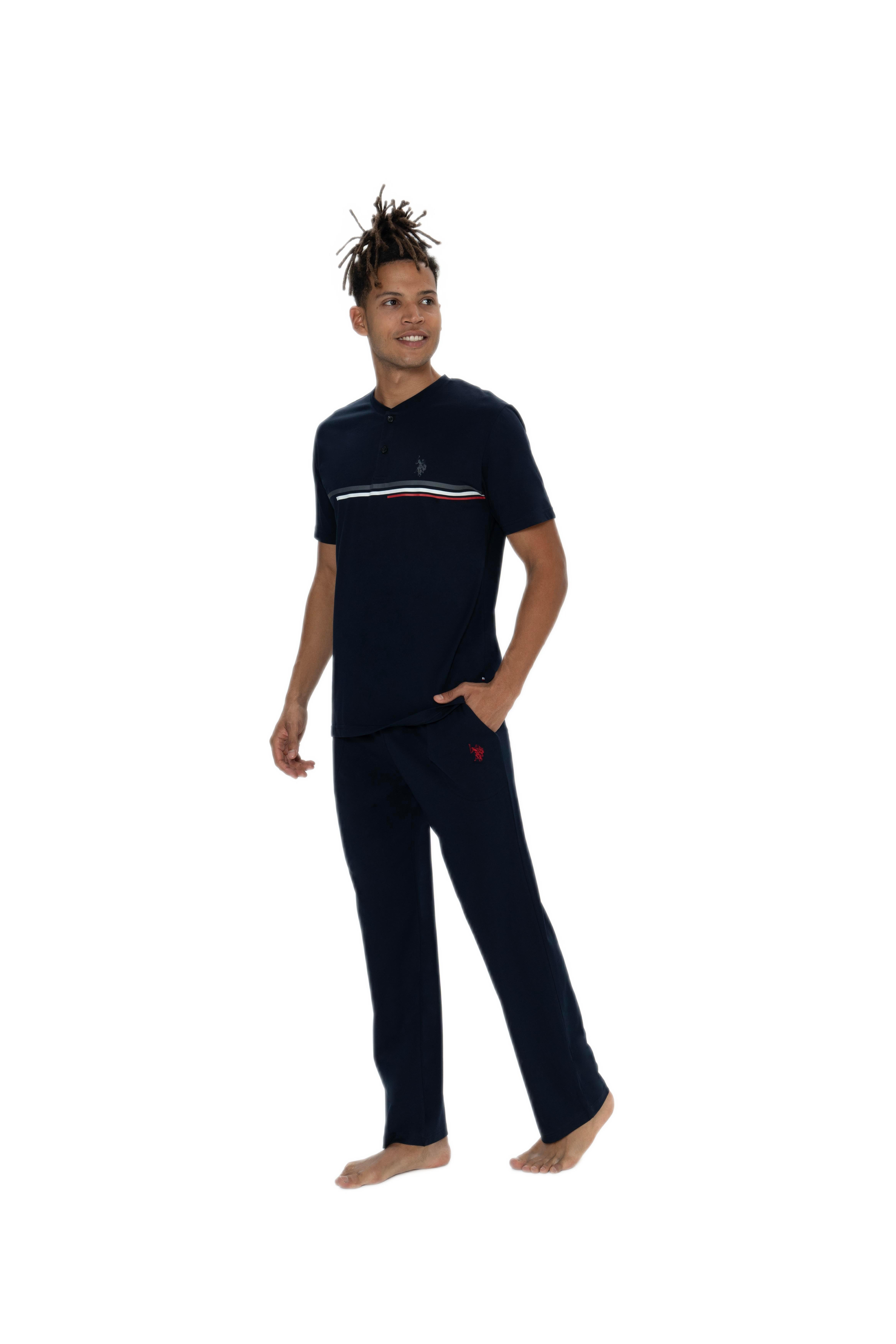 U.S. Polo Assn. Erkek Lacivert Pijama Takım 18901