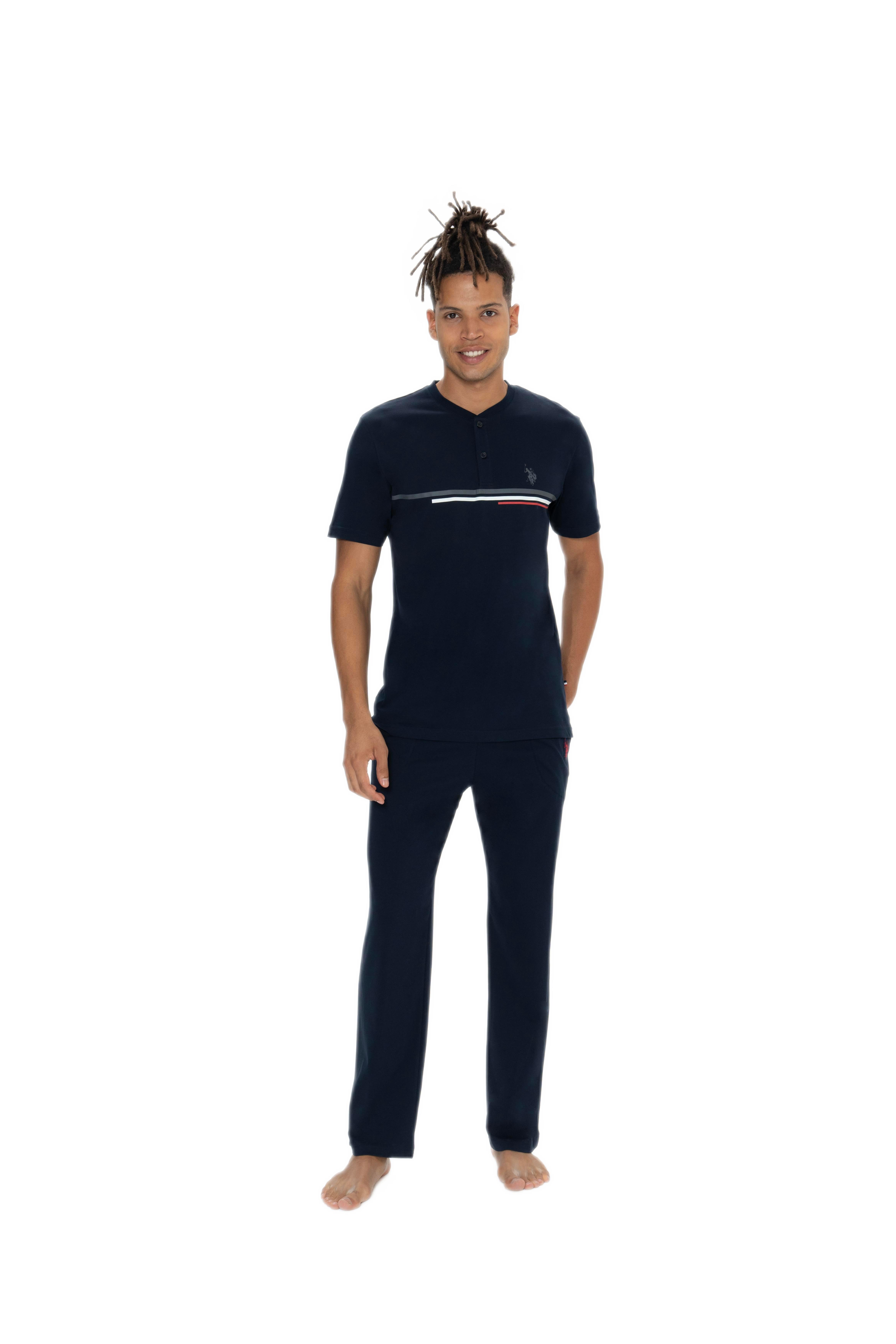 U.S. Polo Assn. Erkek Lacivert Pijama Takım 18901