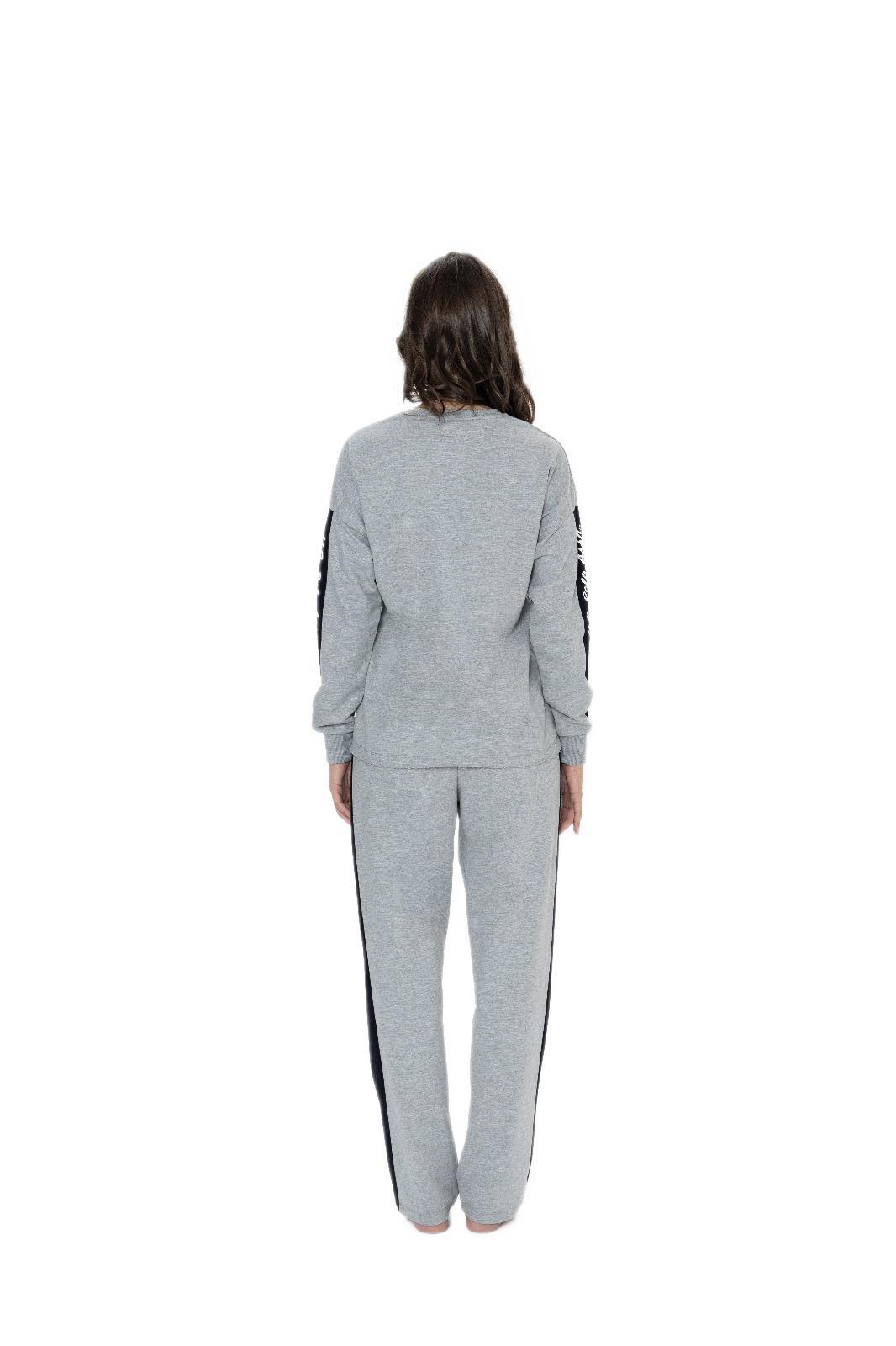 U.S. Polo Assn. Kadın Gri Melanj Pijama Takım 17076