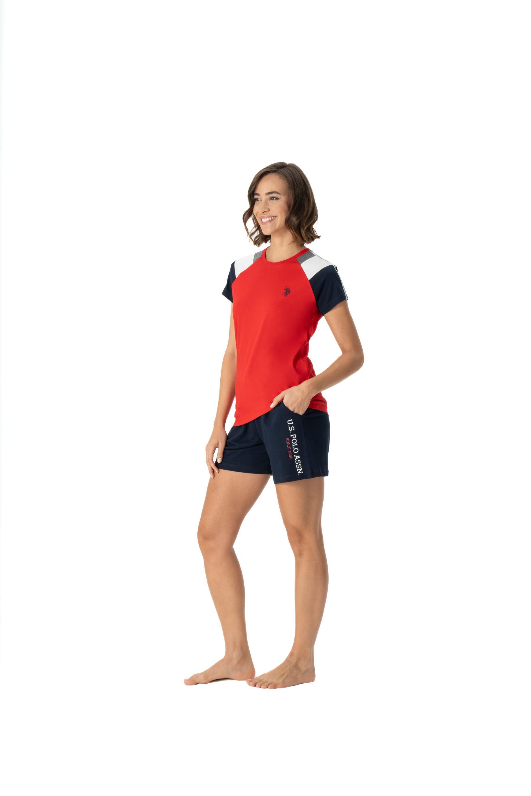 U.S. Polo Assn. Kadın Kırmızı Şort Takım 16988 