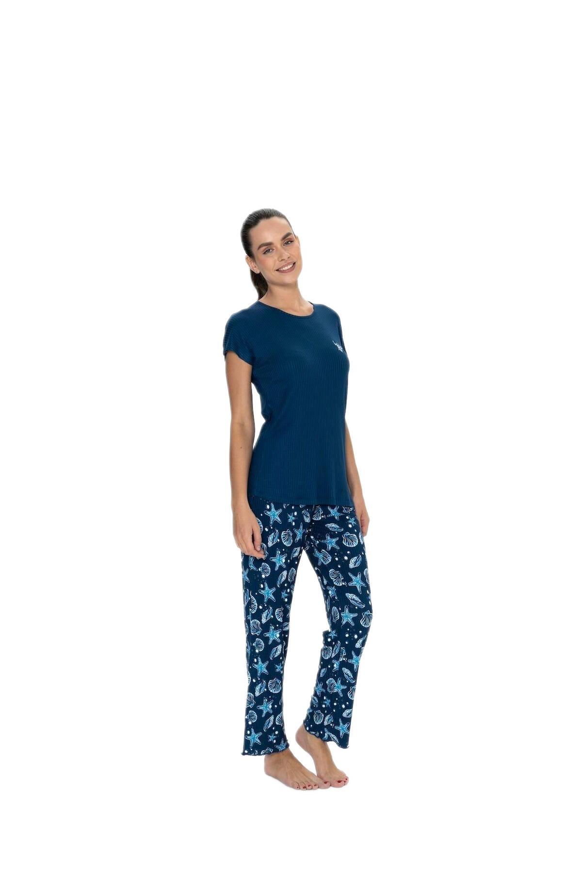 U.S. Polo Assn. Kadın Lacivert Pijama Takım 20105