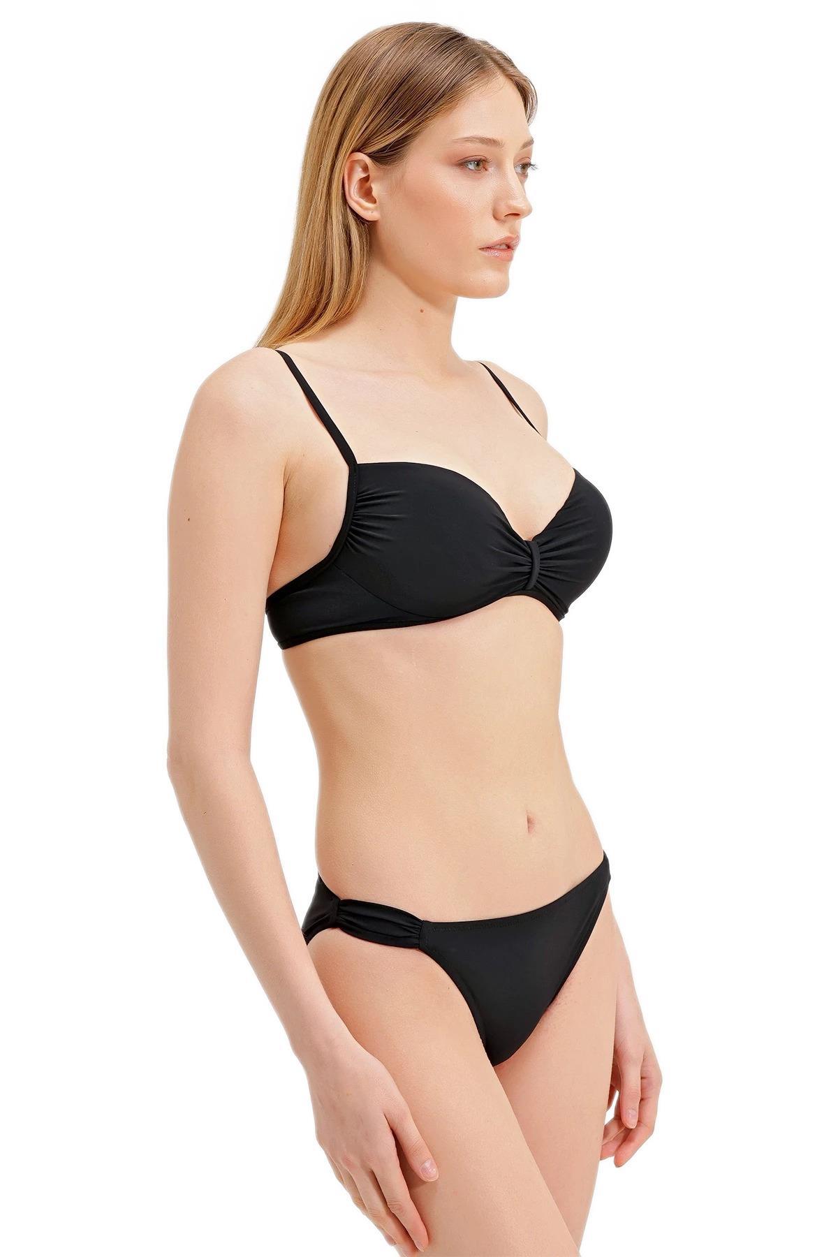Zeki Kaplı Siyah Bikini Takım