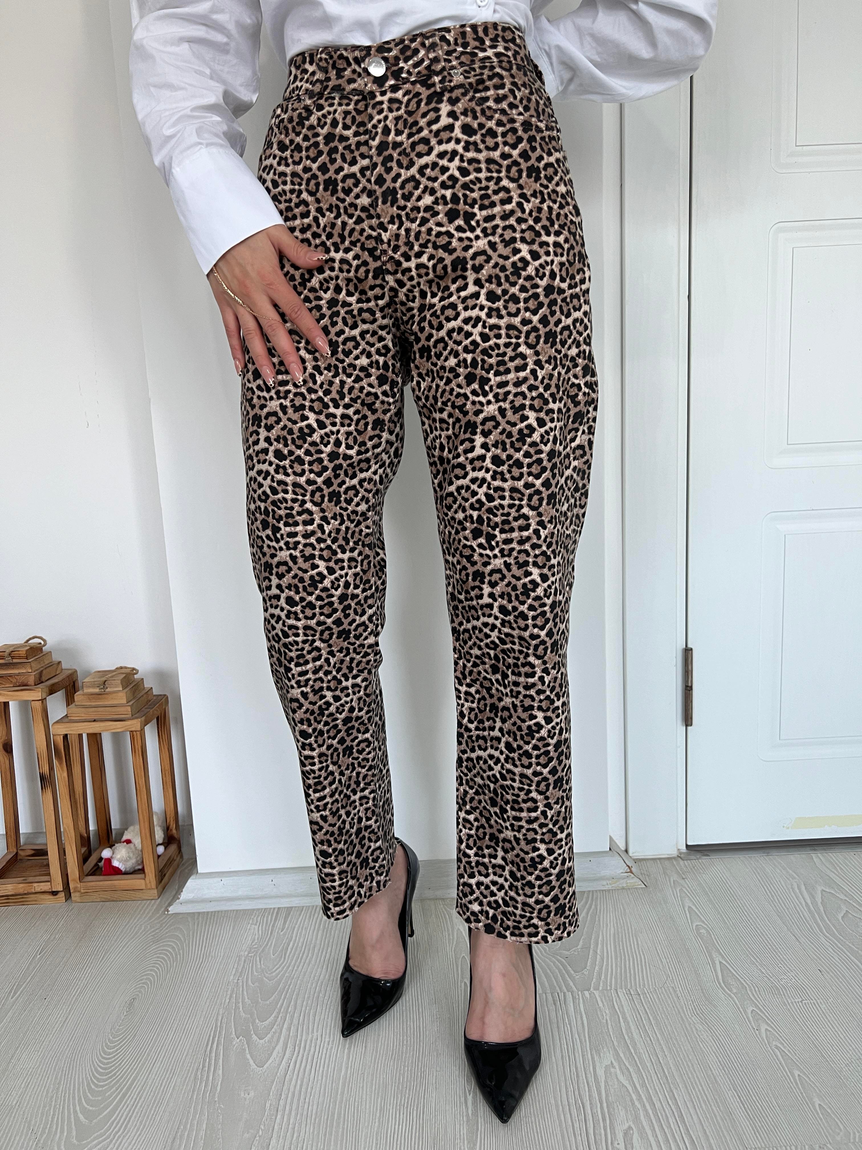  LEOPAR DESEN LİKRALI MOM JEAN