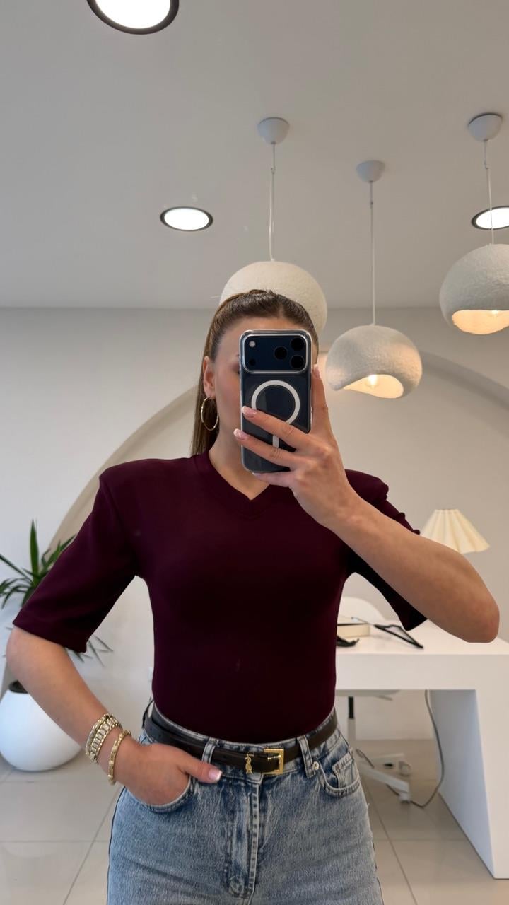  VATKALI KISIK V YAKA BADDY SUIT BORDO