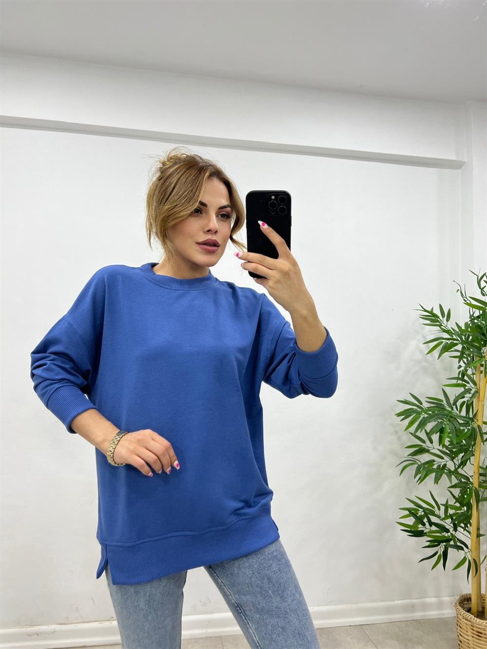 1.SINIF KALİTE BASİC SWEAT İNDİGO MAVİ 