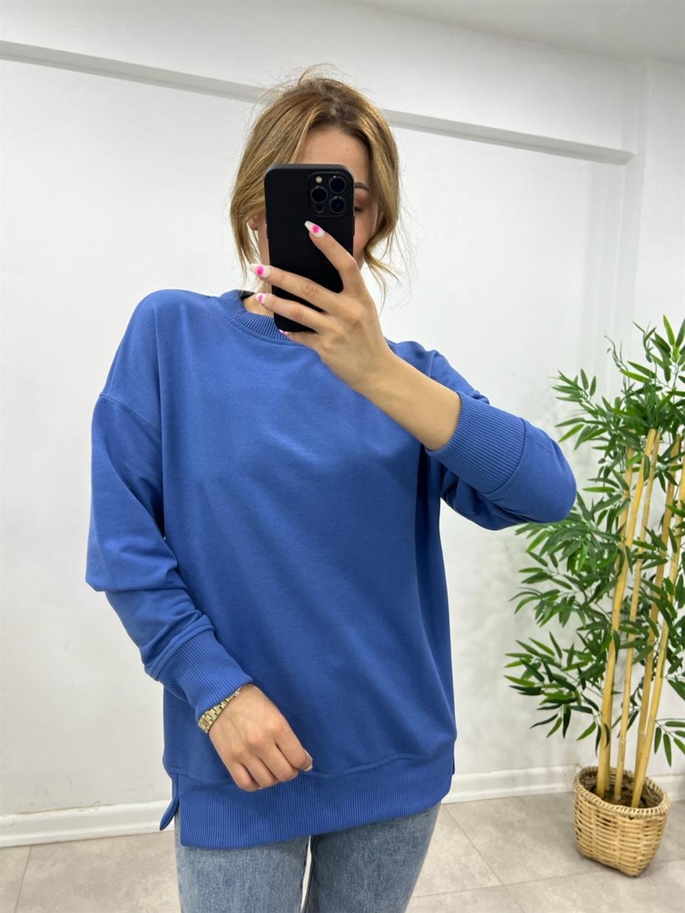 1.SINIF KALİTE BASİC SWEAT İNDİGO MAVİ 
