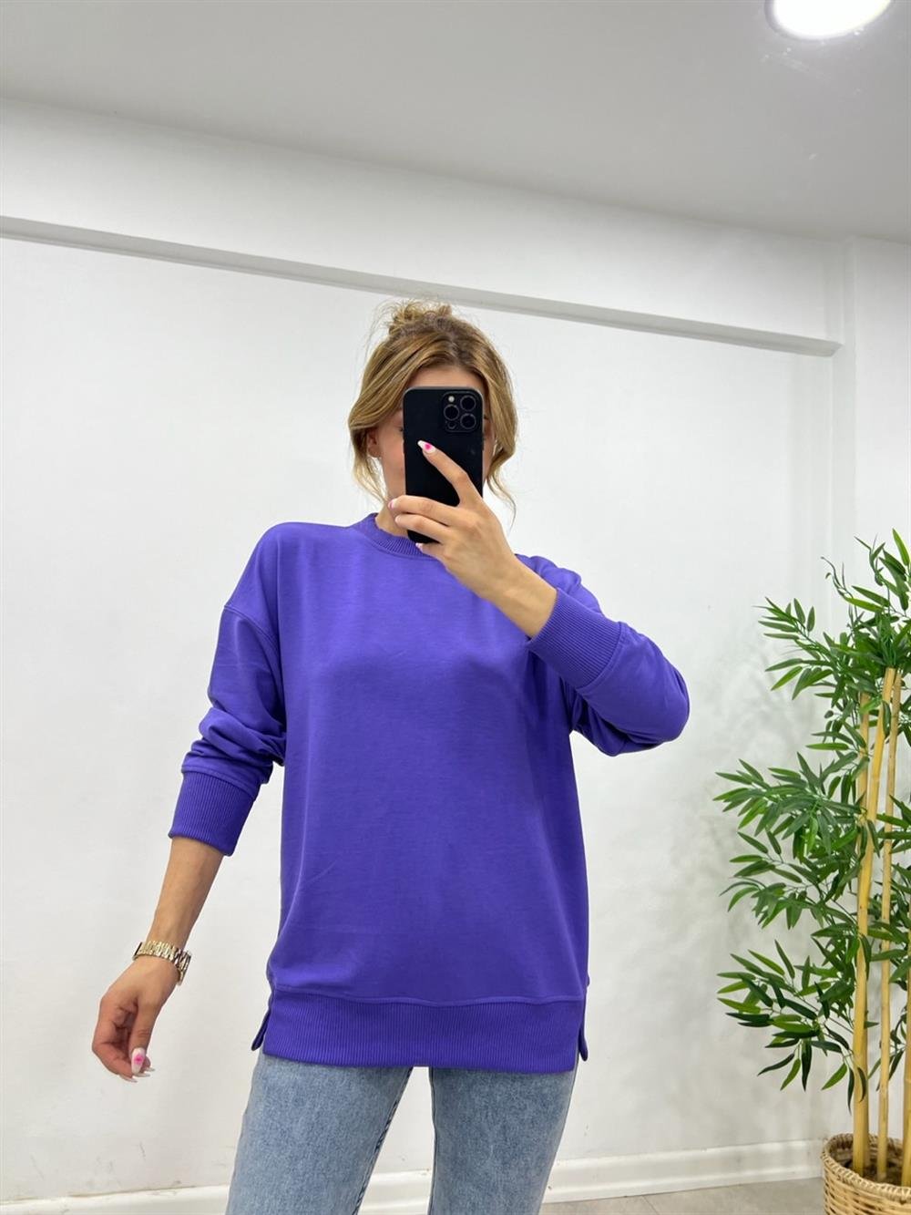 1.SINIF KALİTE BASİC SWEAT MOR