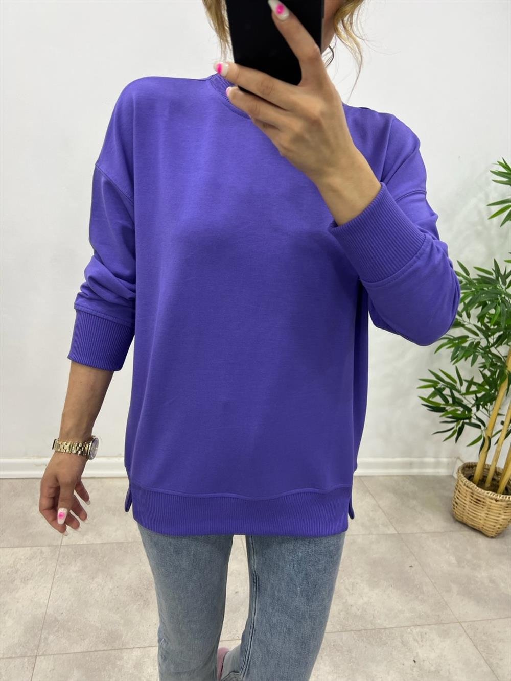 1.SINIF KALİTE BASİC SWEAT MOR