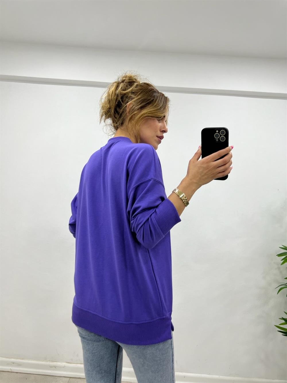 1.SINIF KALİTE BASİC SWEAT MOR