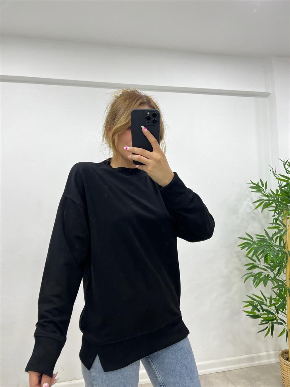 1.SINIF KALİTE BASİC SWEAT SİYAH