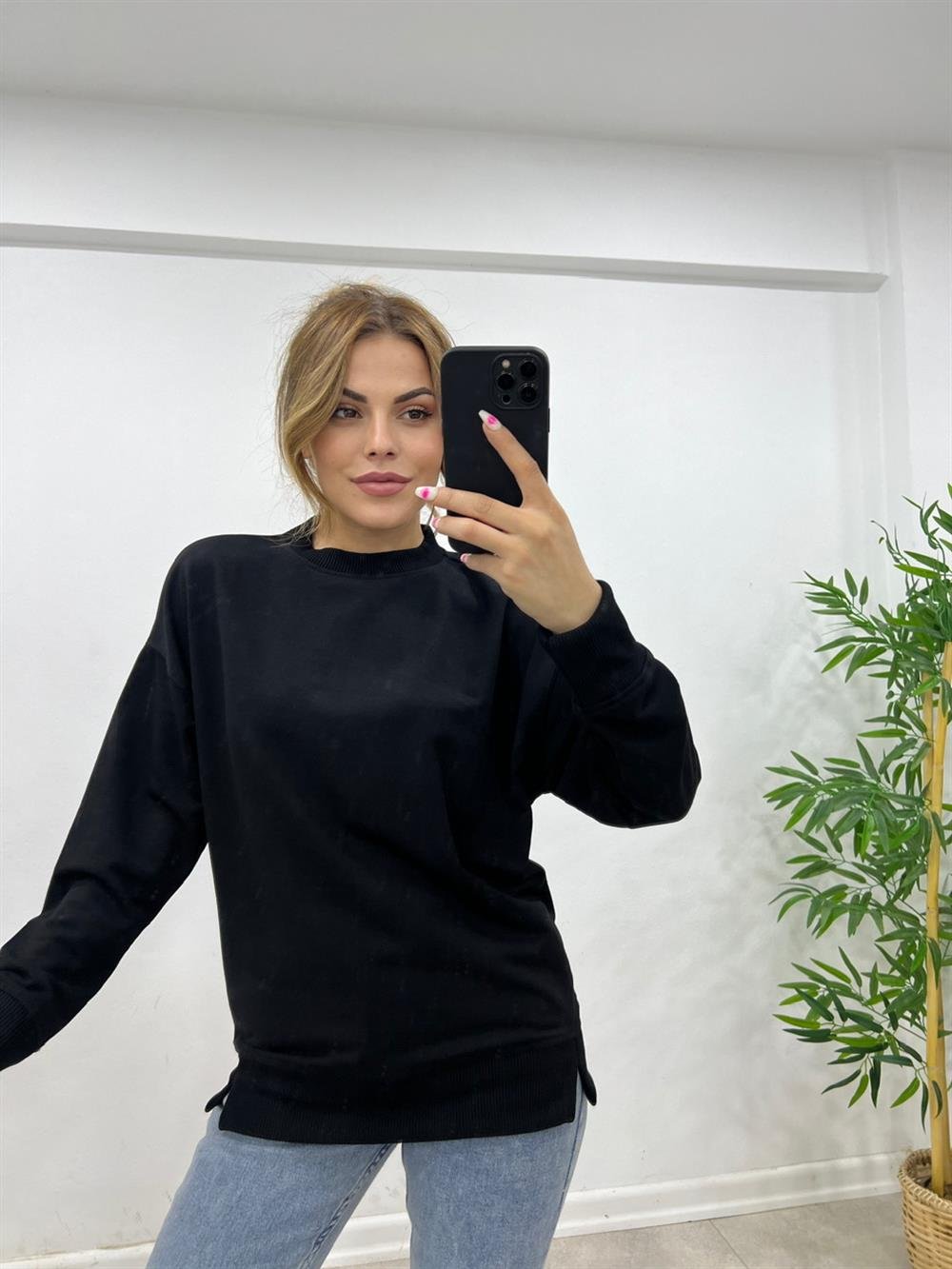 1.SINIF KALİTE BASİC SWEAT SİYAH