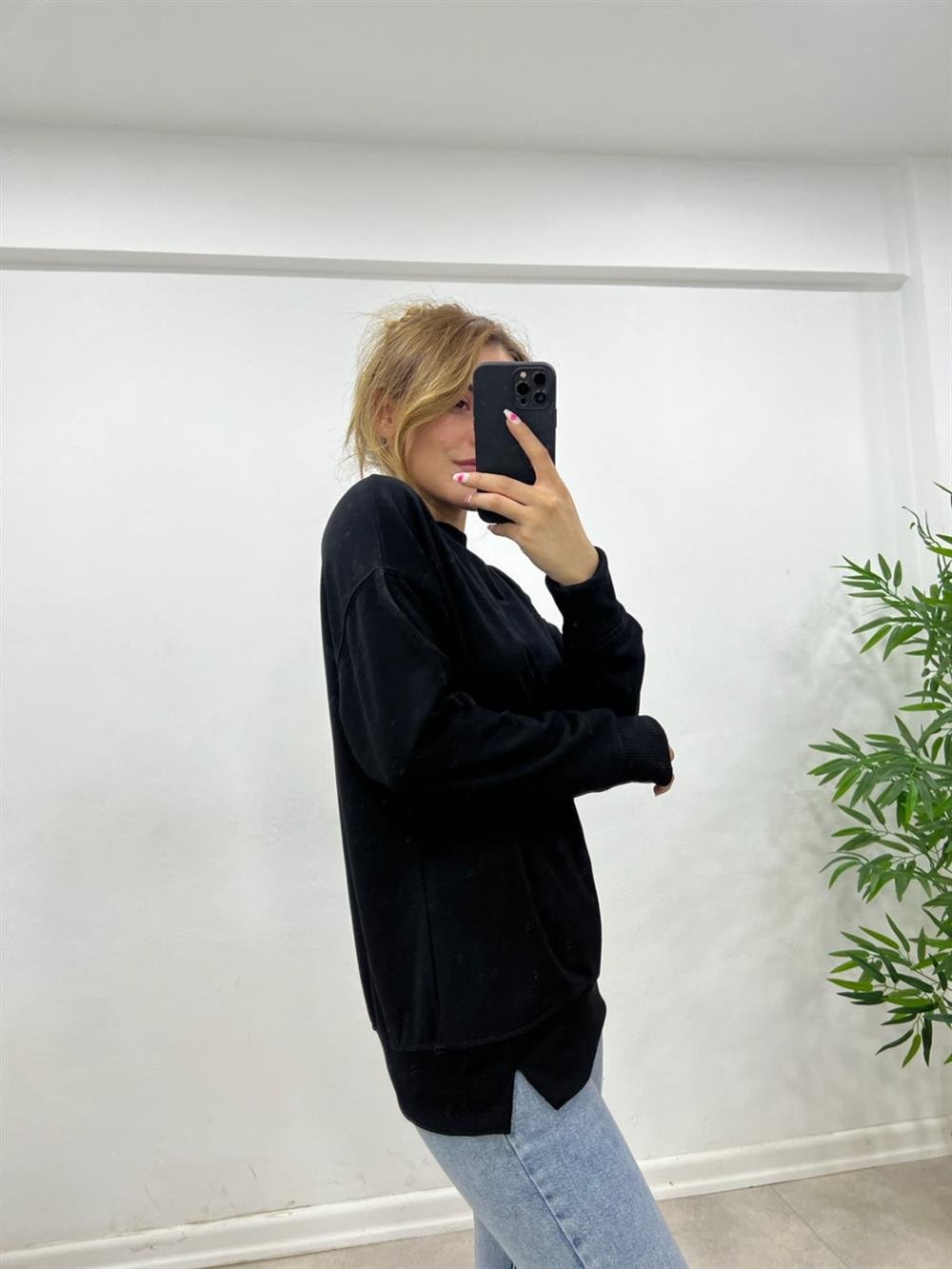 1.SINIF KALİTE BASİC SWEAT SİYAH