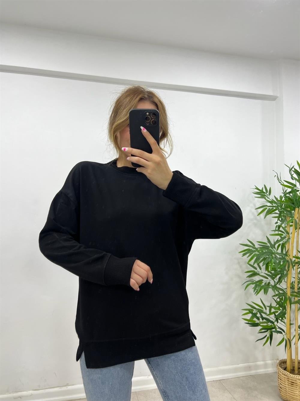 1.SINIF KALİTE BASİC SWEAT SİYAH