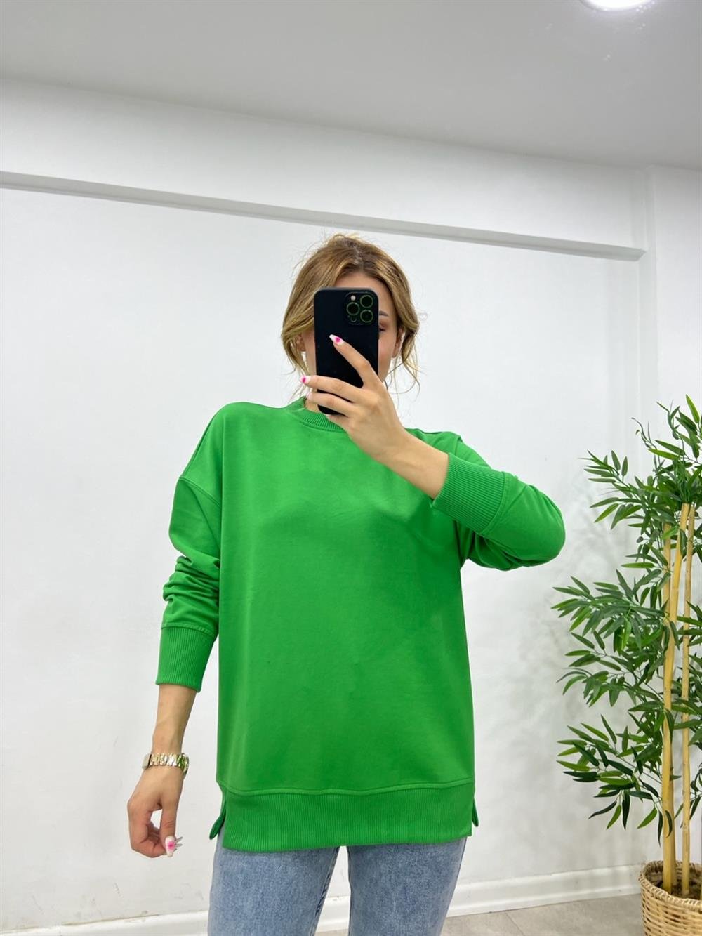 1.SINIF KALİTE BASİC SWEAT YEŞİL