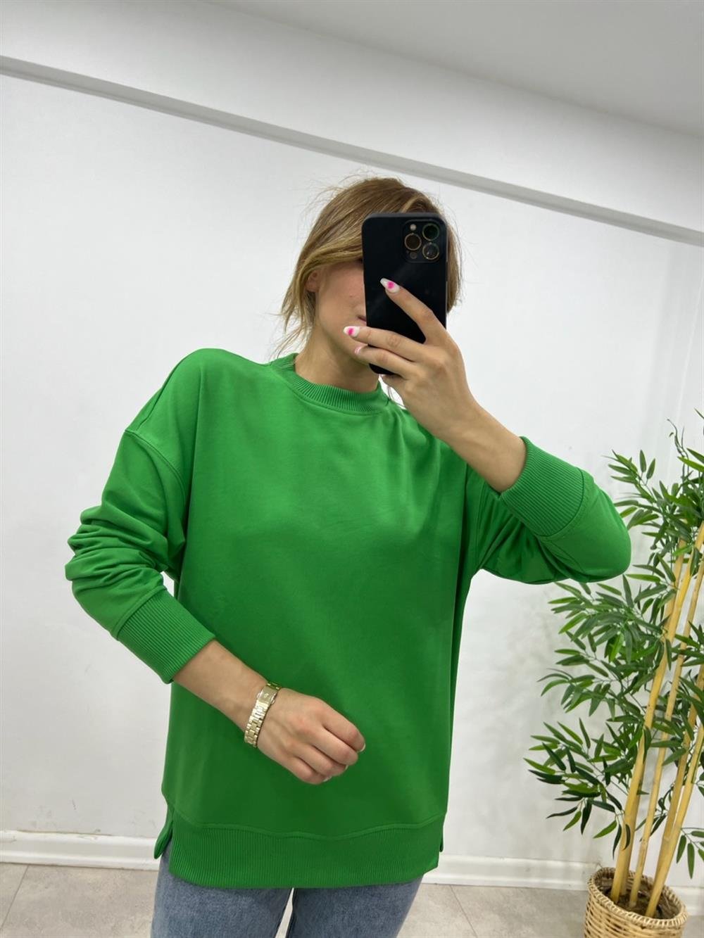 1.SINIF KALİTE BASİC SWEAT YEŞİL