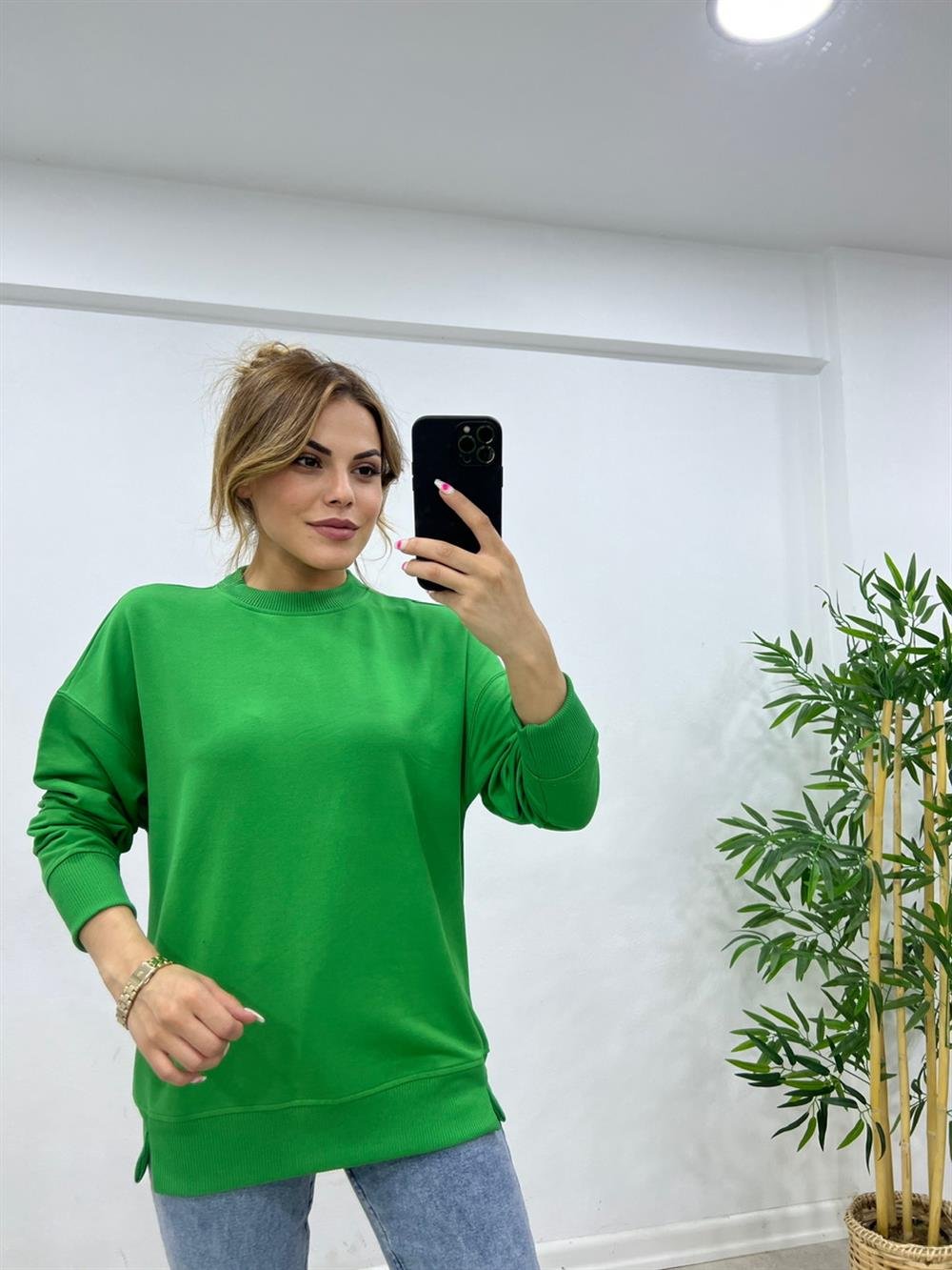 1.SINIF KALİTE BASİC SWEAT YEŞİL