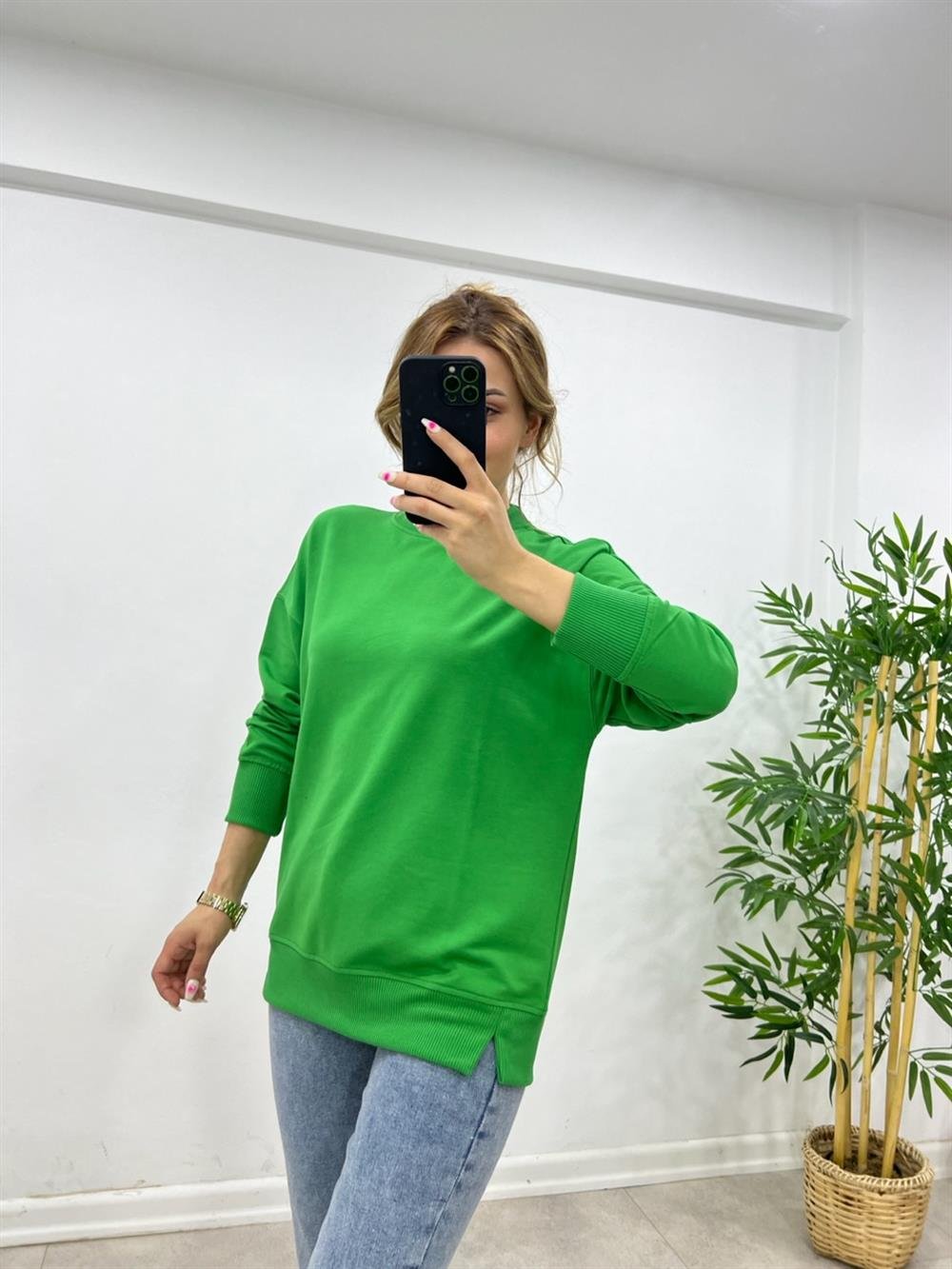 1.SINIF KALİTE BASİC SWEAT YEŞİL