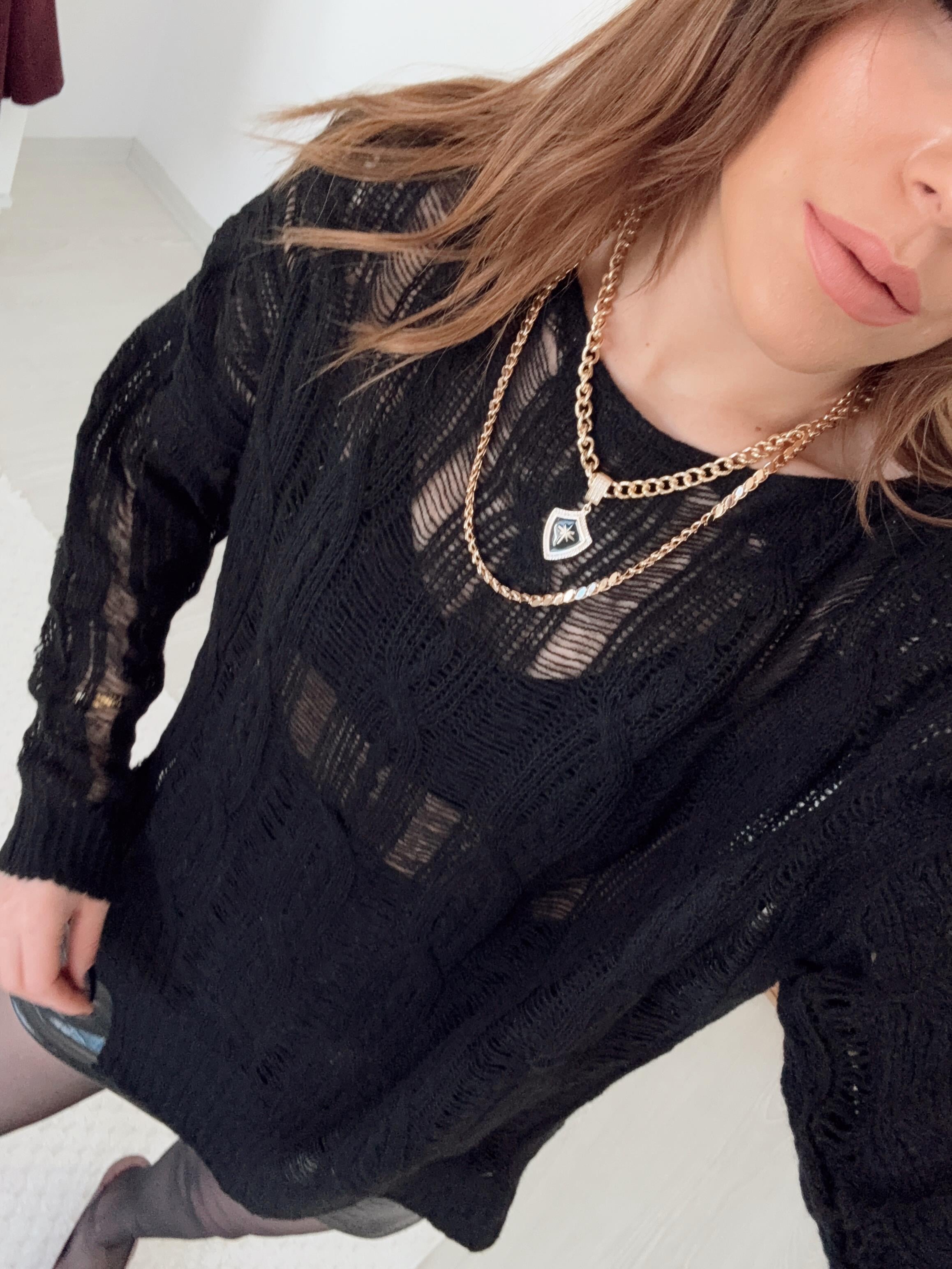 AJURLU TASARIM MERSERİZE SİYAH