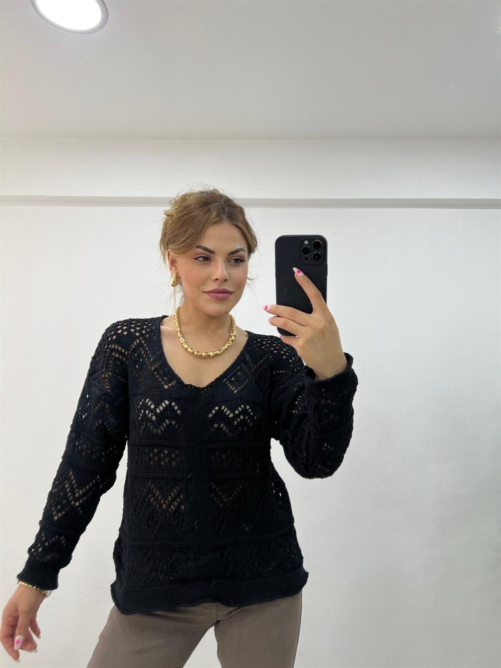 BAĞLAMALI MERSERİZE SİYAH RENGİ
