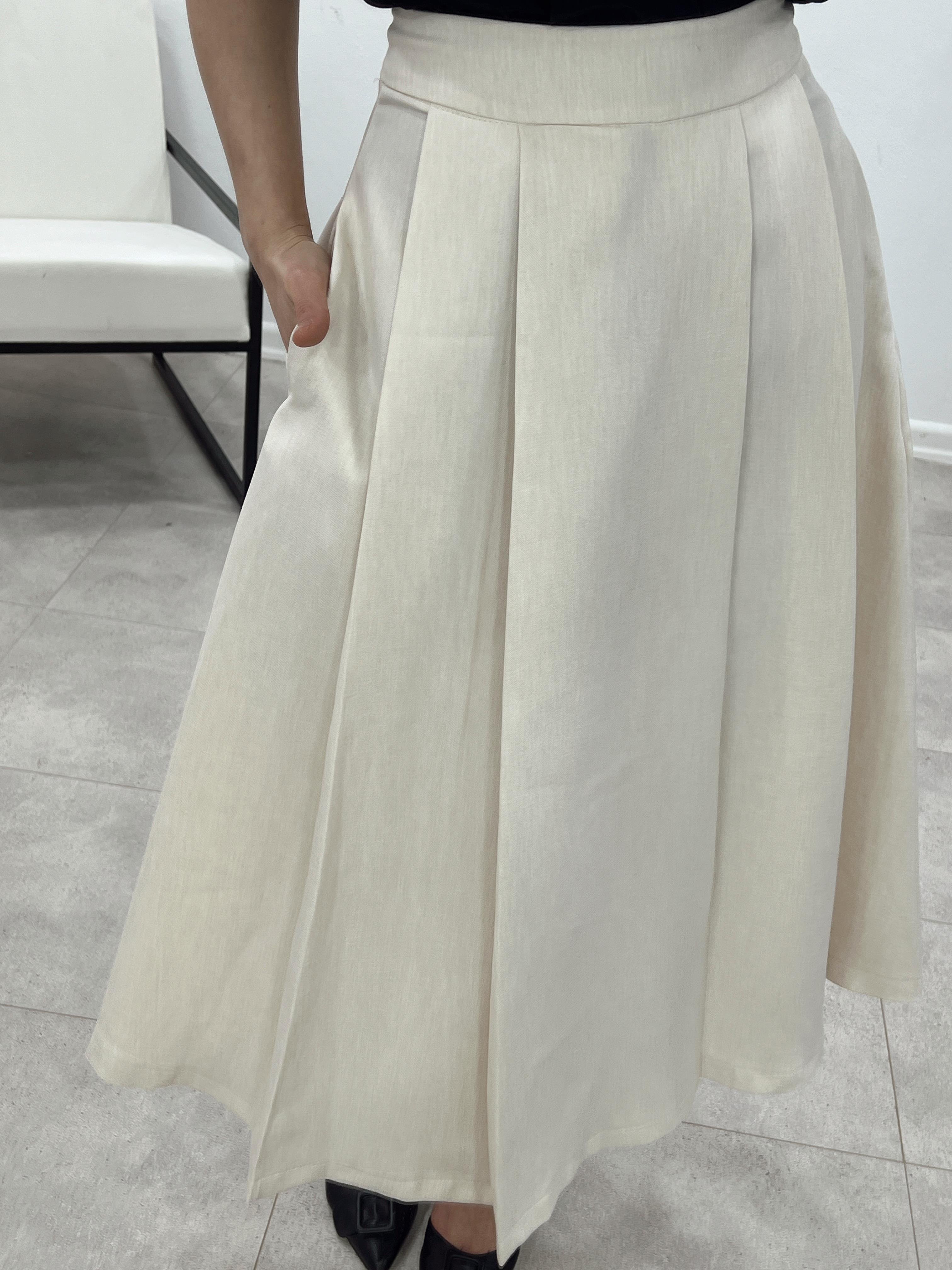 BEJ KLOŞ MİDİ BOY ETEK