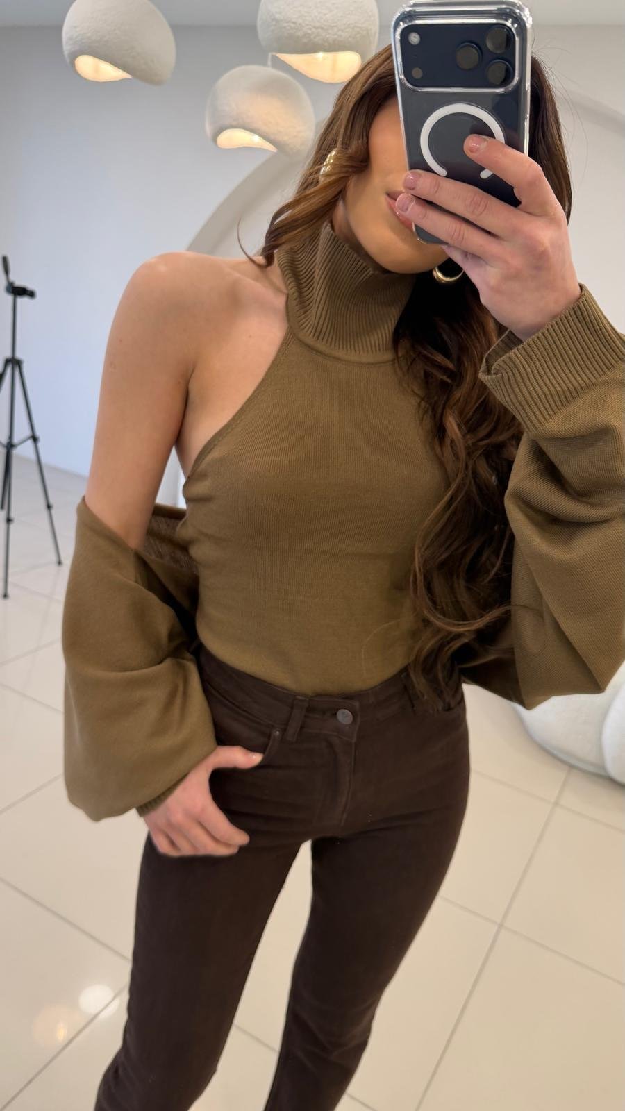 BOLERO DETAYLI TRİKO CAMEL