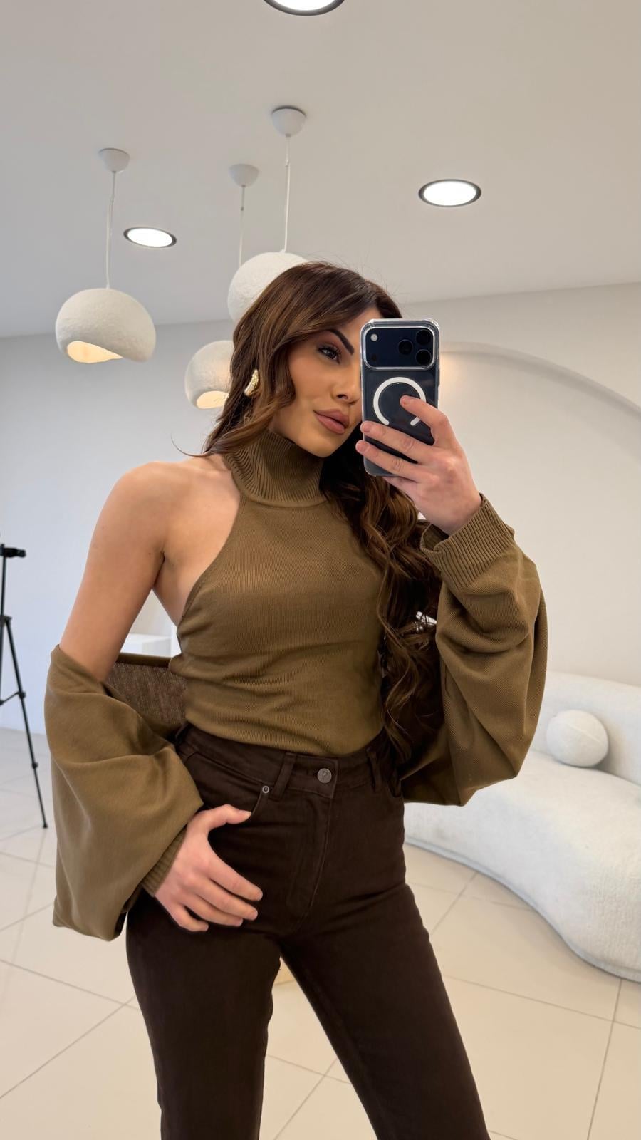 BOLERO DETAYLI TRİKO CAMEL