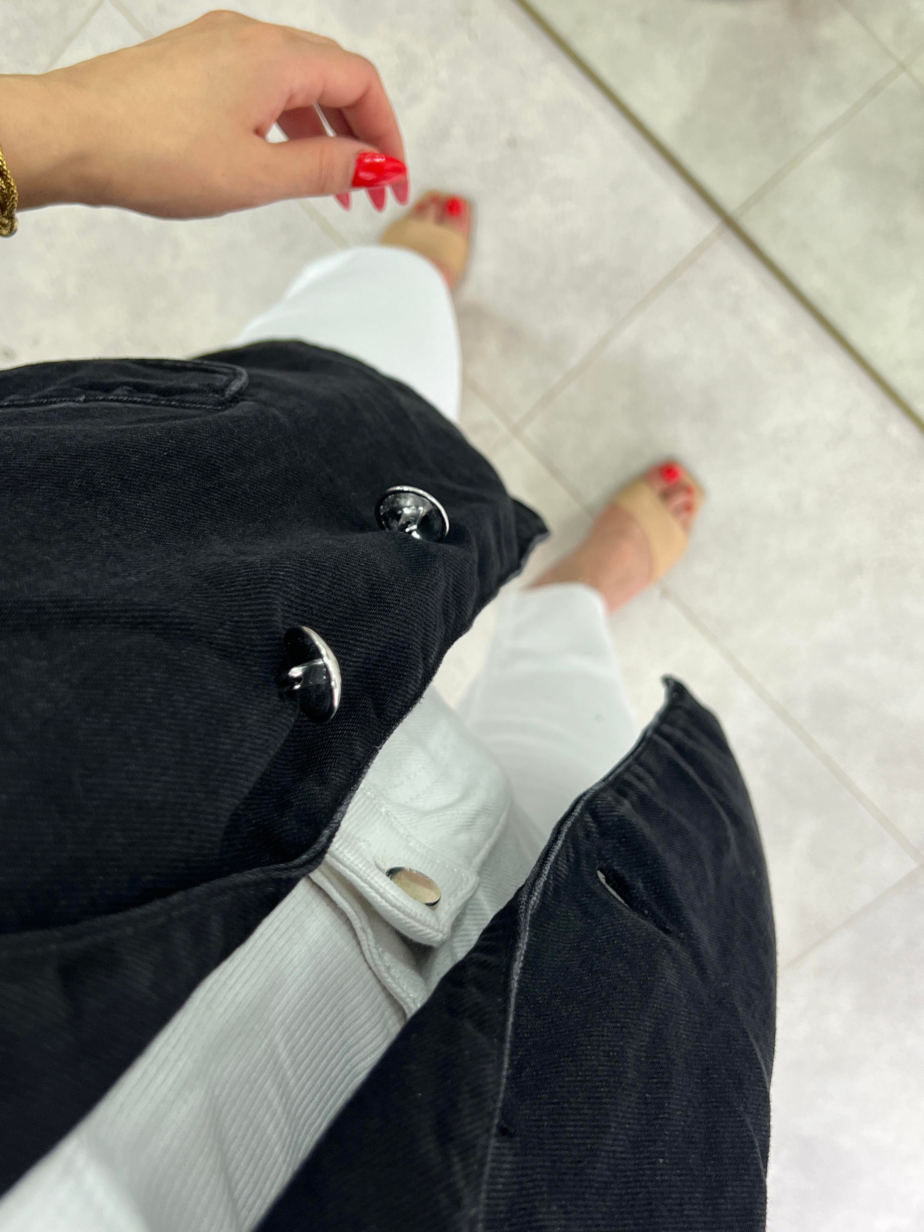 BROŞ DETAYLI BLAZER DENİM CEKET ANTRASİT