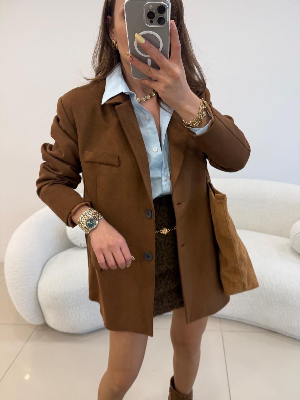 CAMEL SÜET BLAZER CEKET