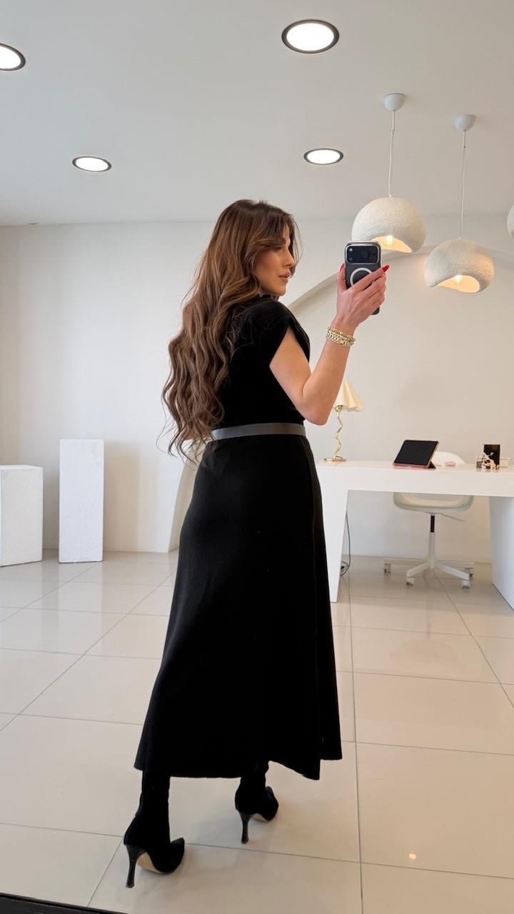 ÇELİK ÖRGÜ İKİLİ ETEKLİ TAKIM SİYAH