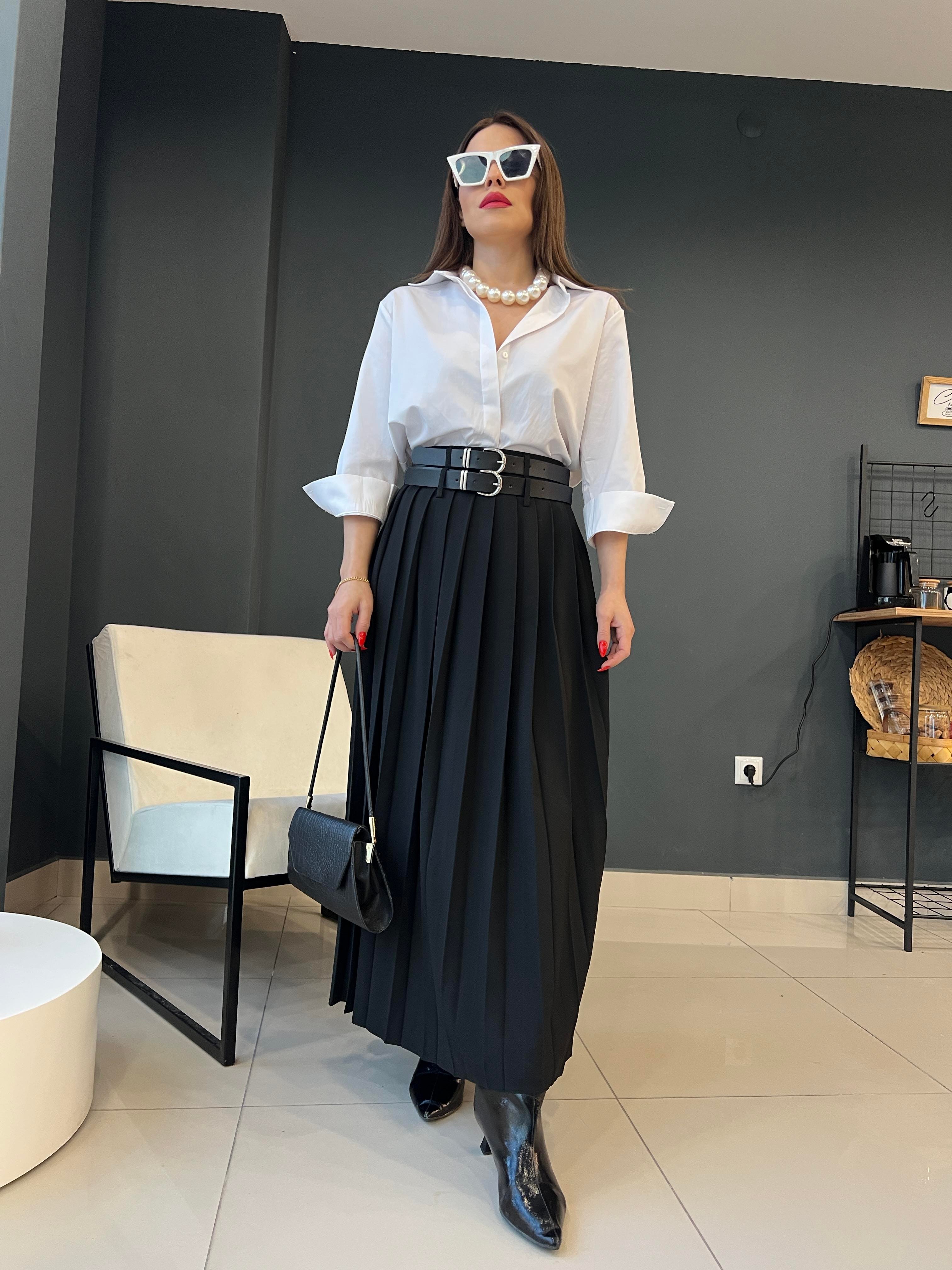 ÇİFT KEMERLİ TASARIM ETEK 